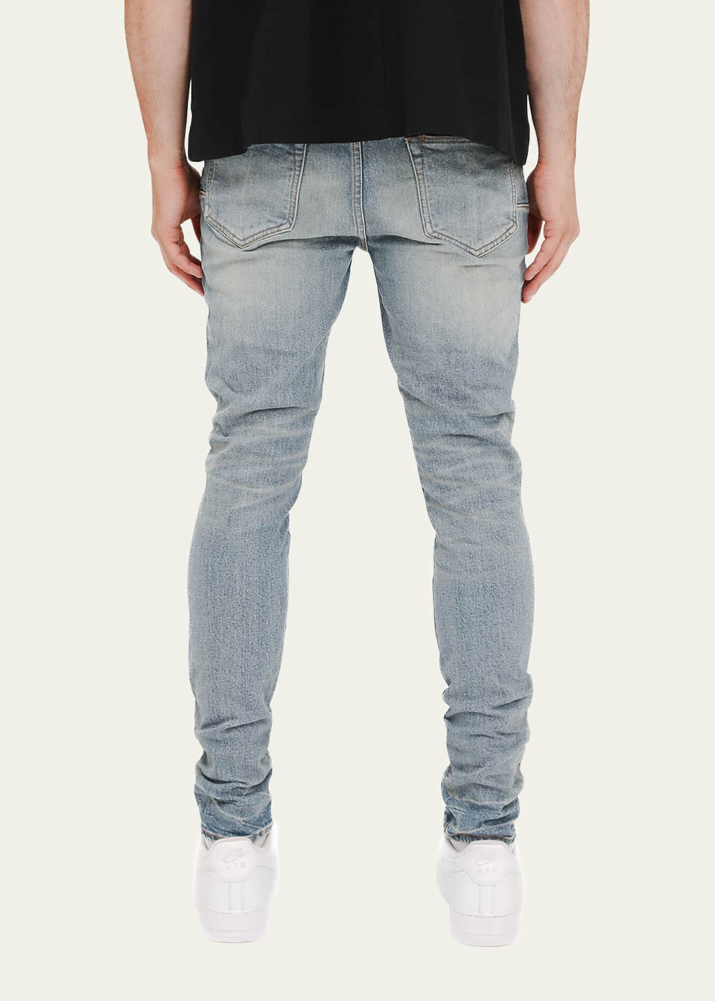 PURPLE Men's Light-Wash Skinny Jeans Image 2 of 3