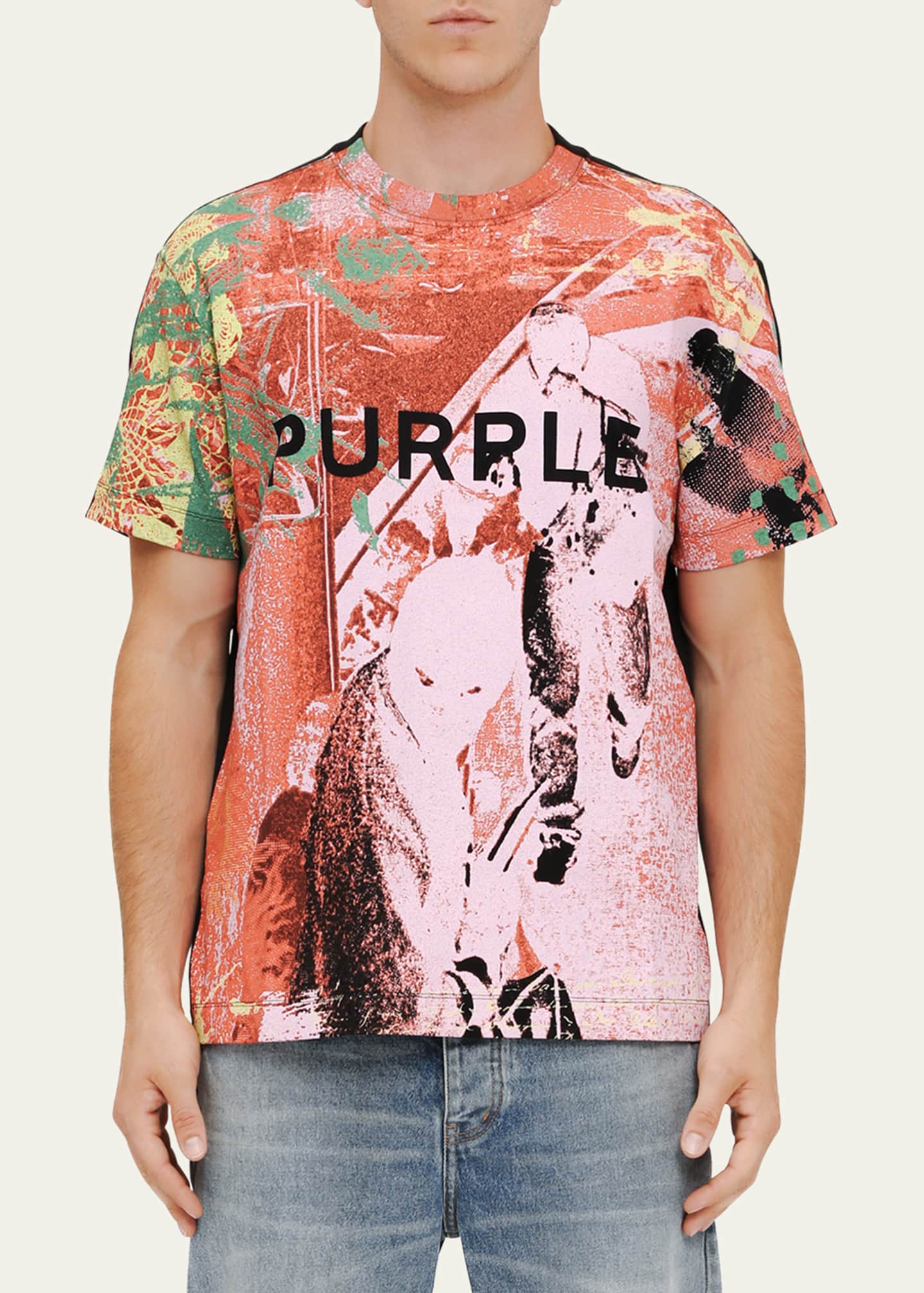 PURPLE Men's Textured Jersey T-Shirt Image 3 of 3