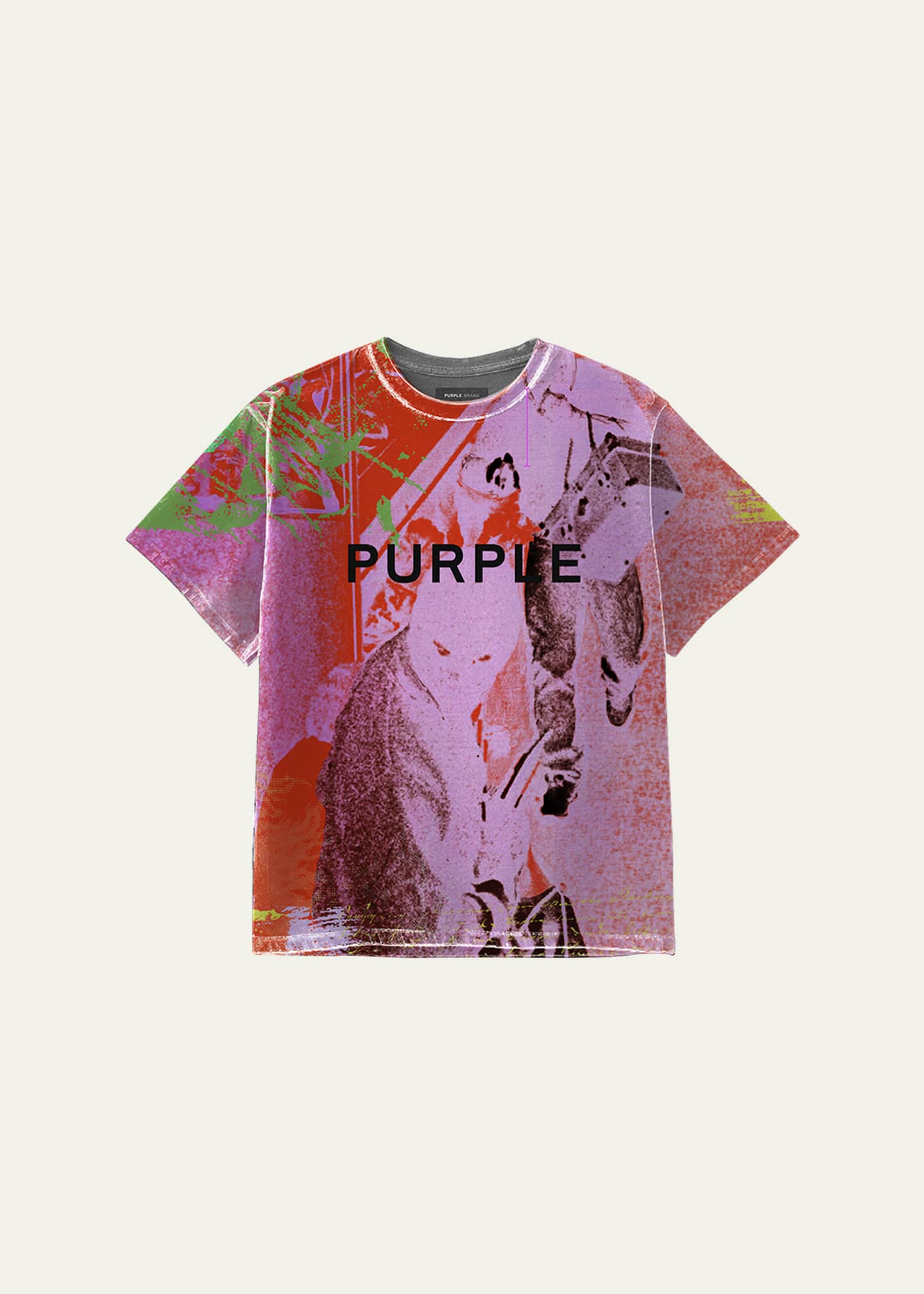 PURPLE Men's Textured Jersey T-Shirt Image 1 of 3