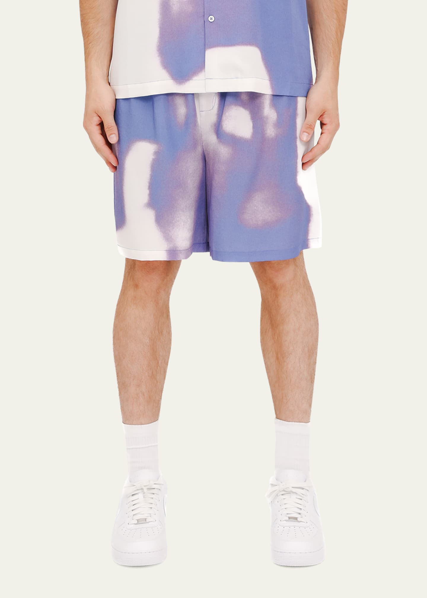 PURPLE Men's Lyocell Pull-On Shorts Image 3 of 3