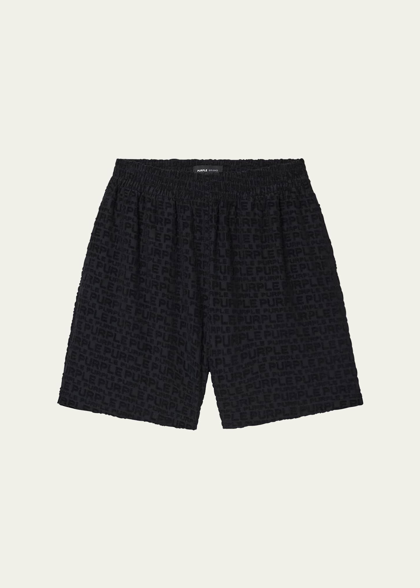 PURPLE Men's Terry Towel Pull-On Shorts Image 1 of 3