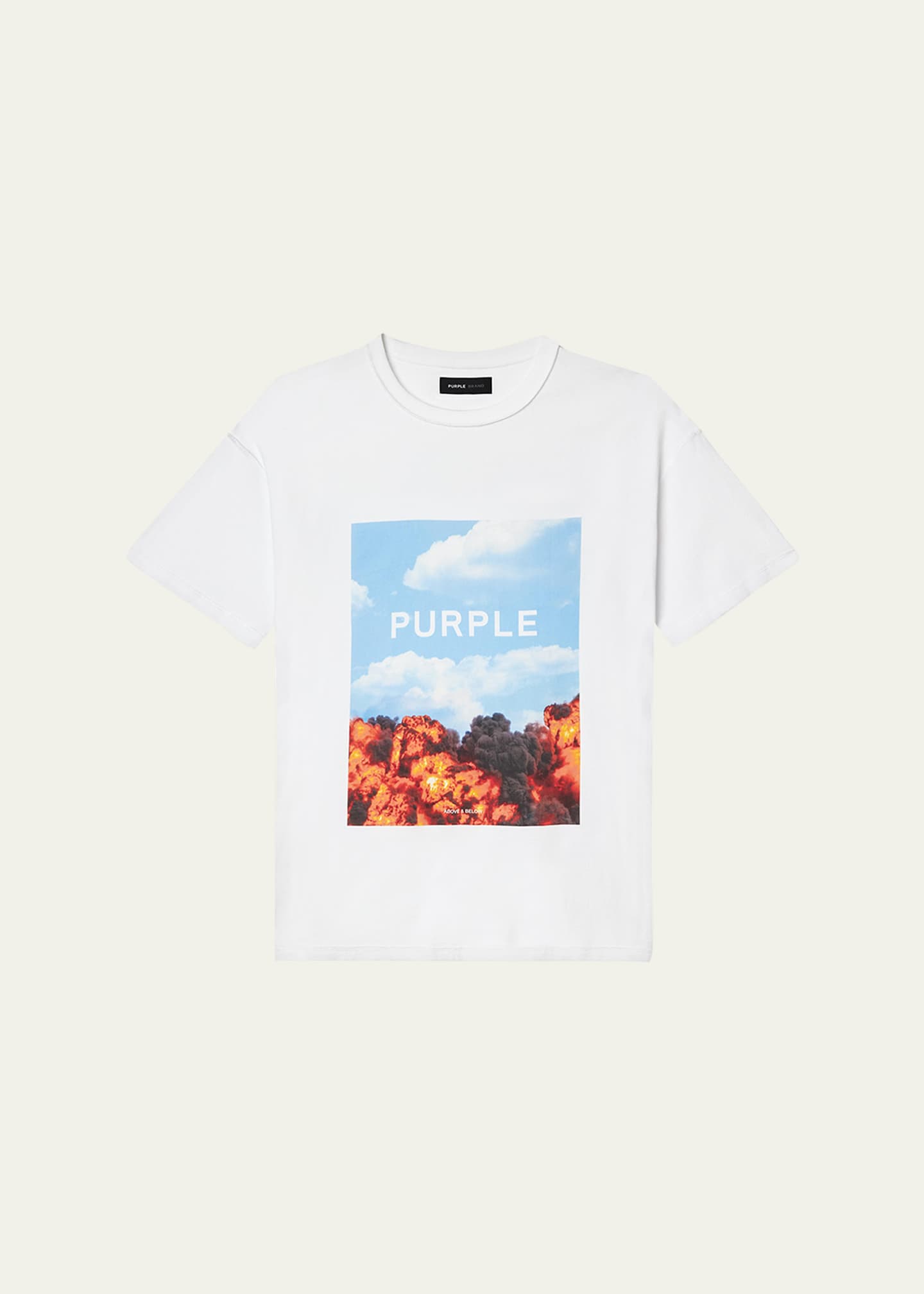 PURPLE Men's Above and Below Jersey T-Shirt Image 1 of 3