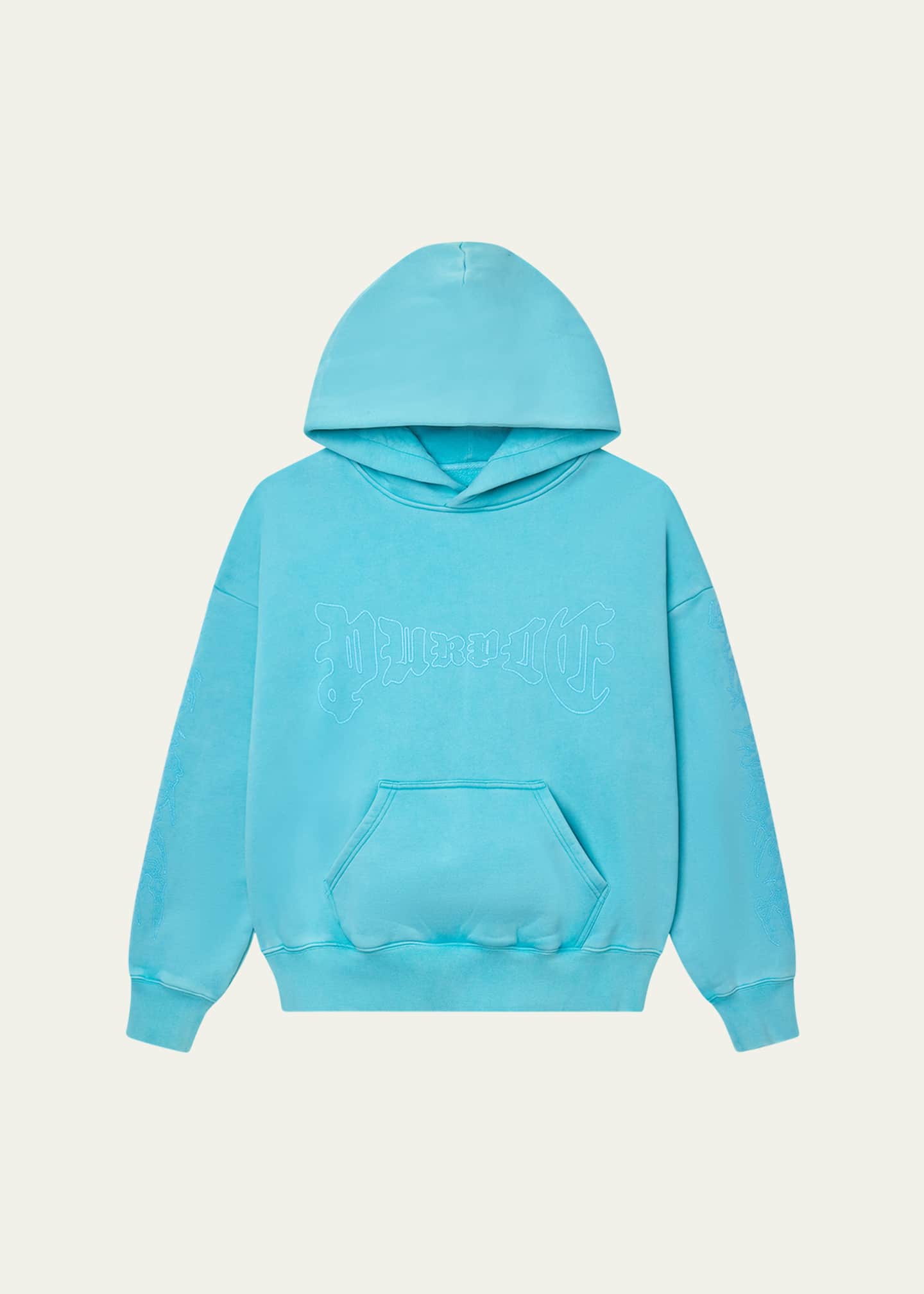 PURPLE Men's Heavy Fleece Hoodie Image 1 of 3