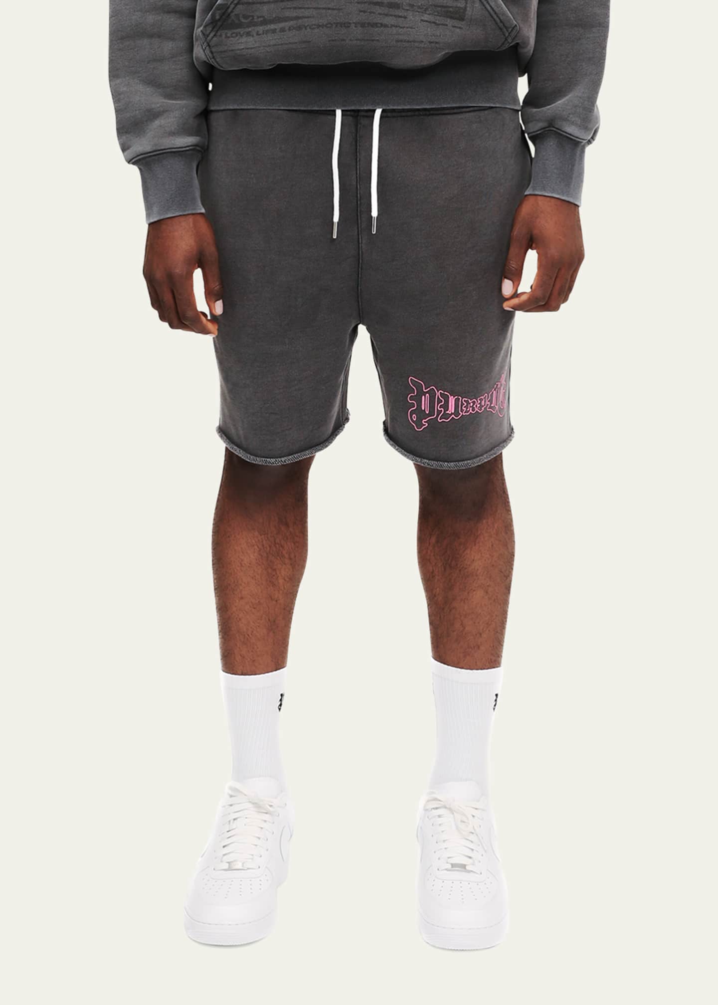 PURPLE Men's Heavy Fleece Sweat Shorts Image 3 of 3