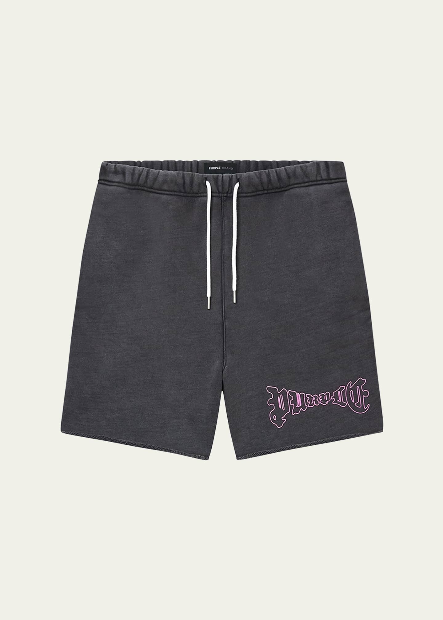 PURPLE Men's Heavy Fleece Sweat Shorts Image 1 of 3