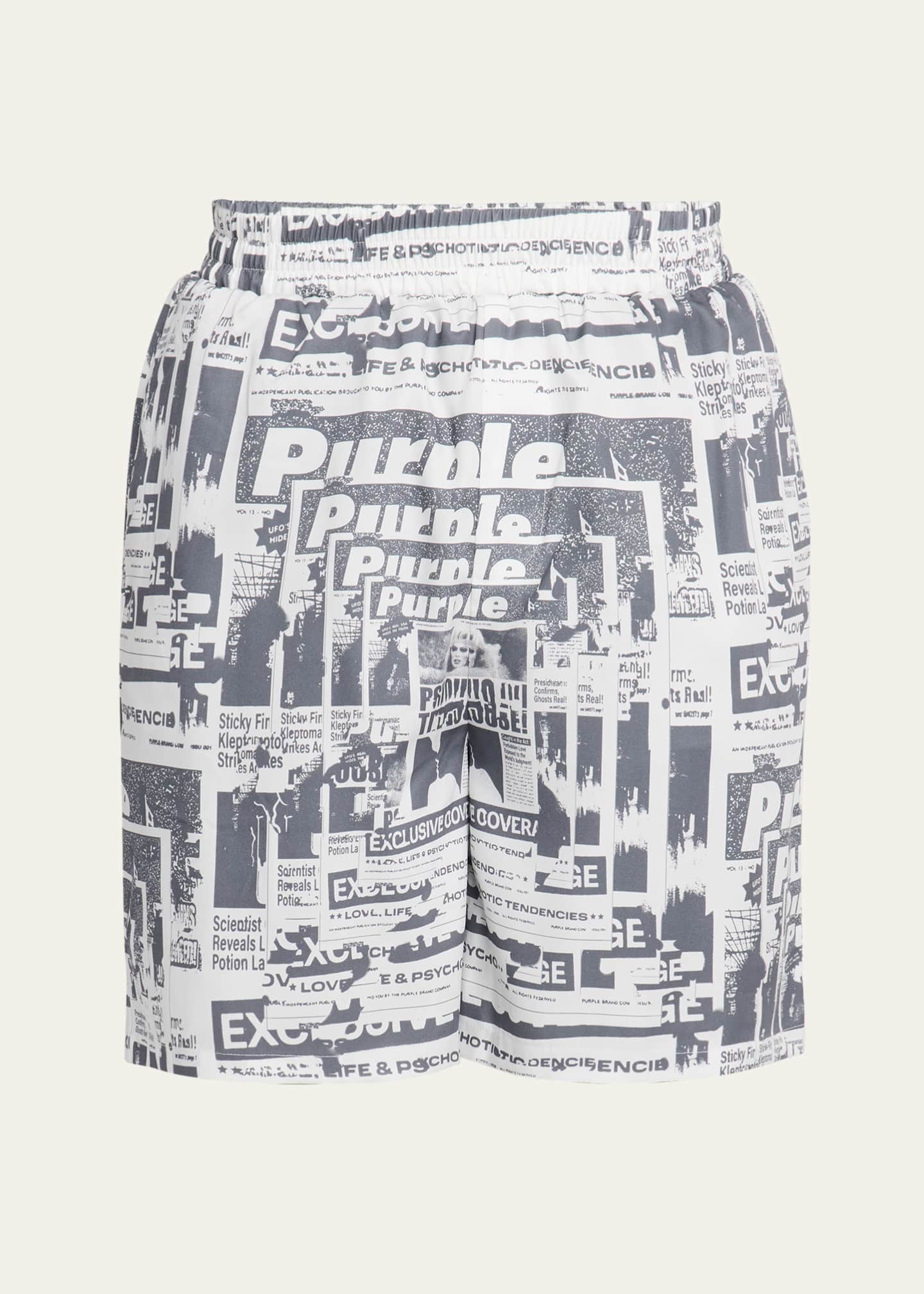 PURPLE Men's Lyocell Pull-On Shorts Image 1 of 4
