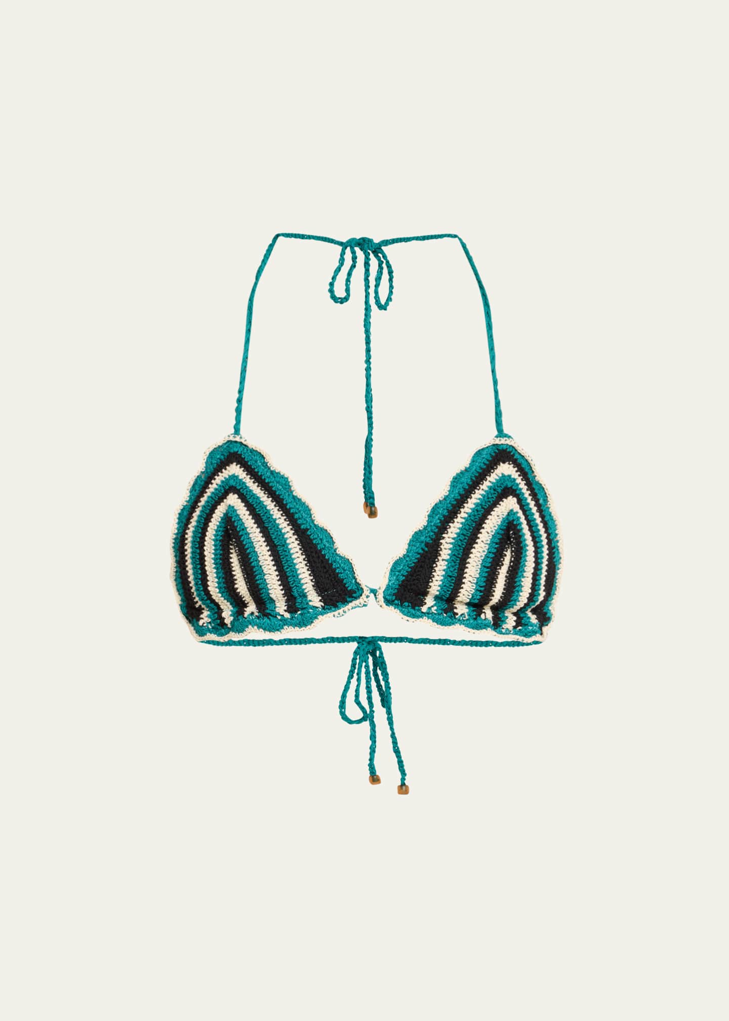 Ulla Johnson Alix Striped Crochet Bikini Top Image 1 of 4