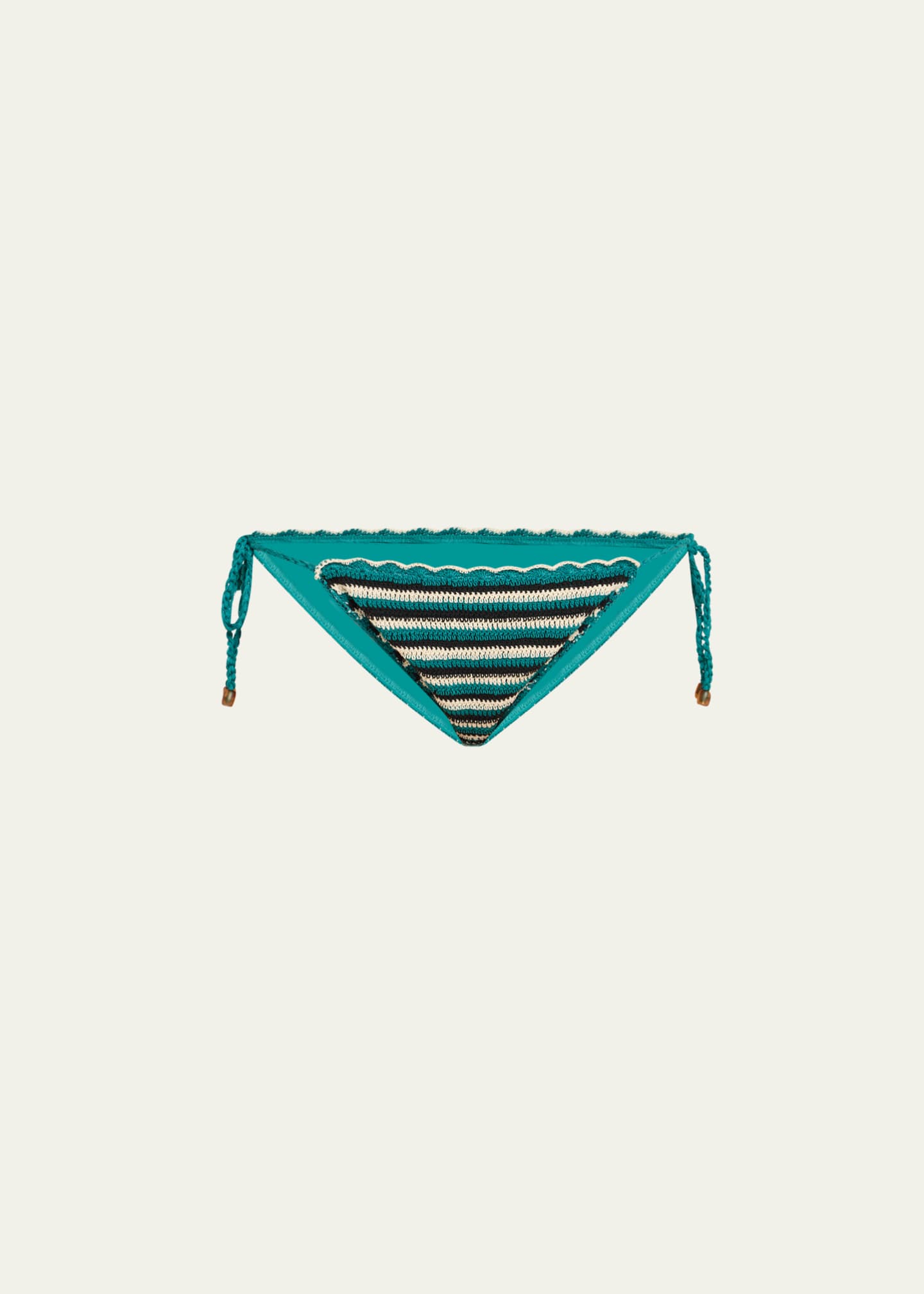 Ulla Johnson Maia Striped Crochet Bikini Bottoms Image 1 of 3