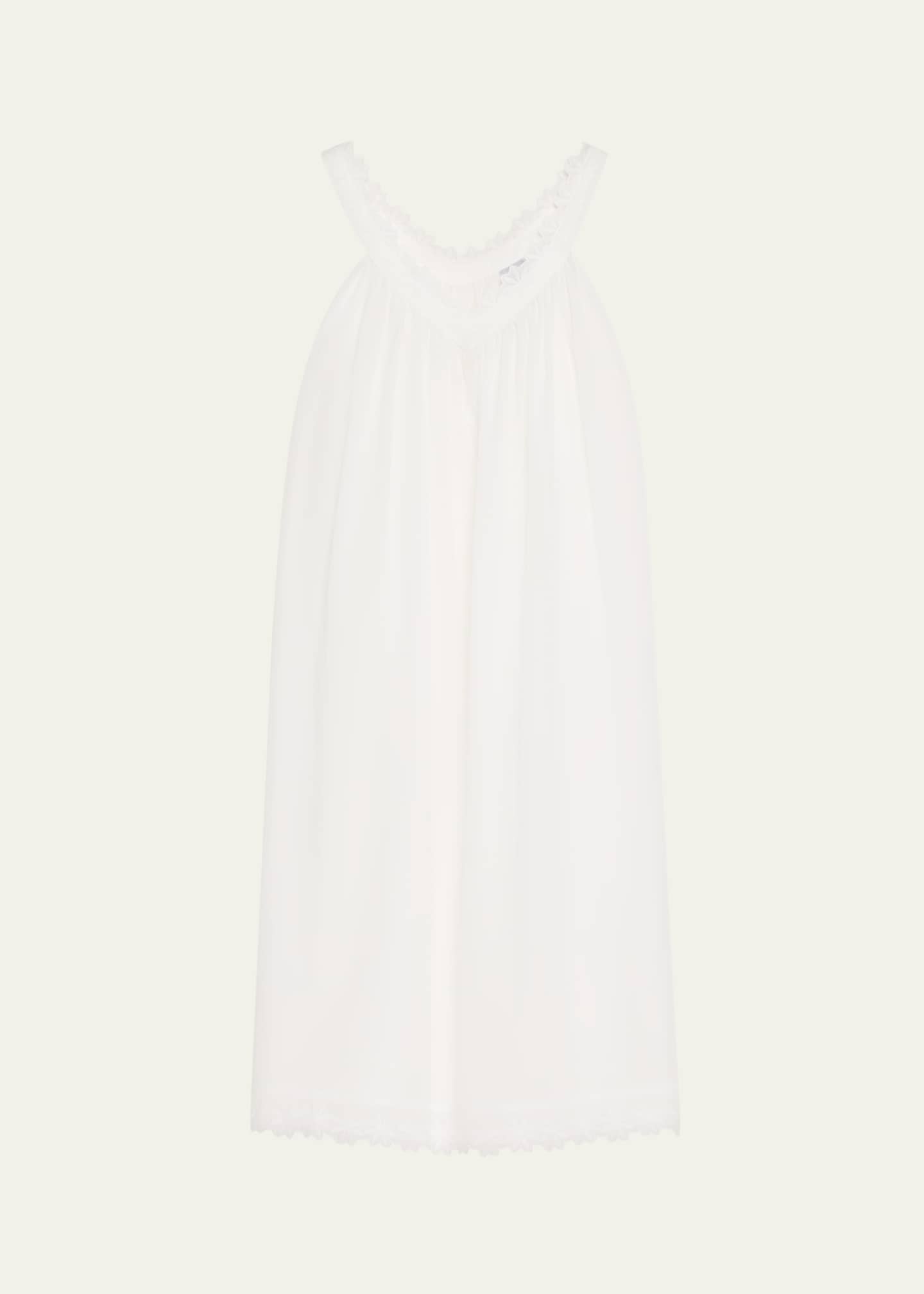 Celestine Conny 1 Ruched Lace-Trim Cotton Nightgown Image 1 of 5