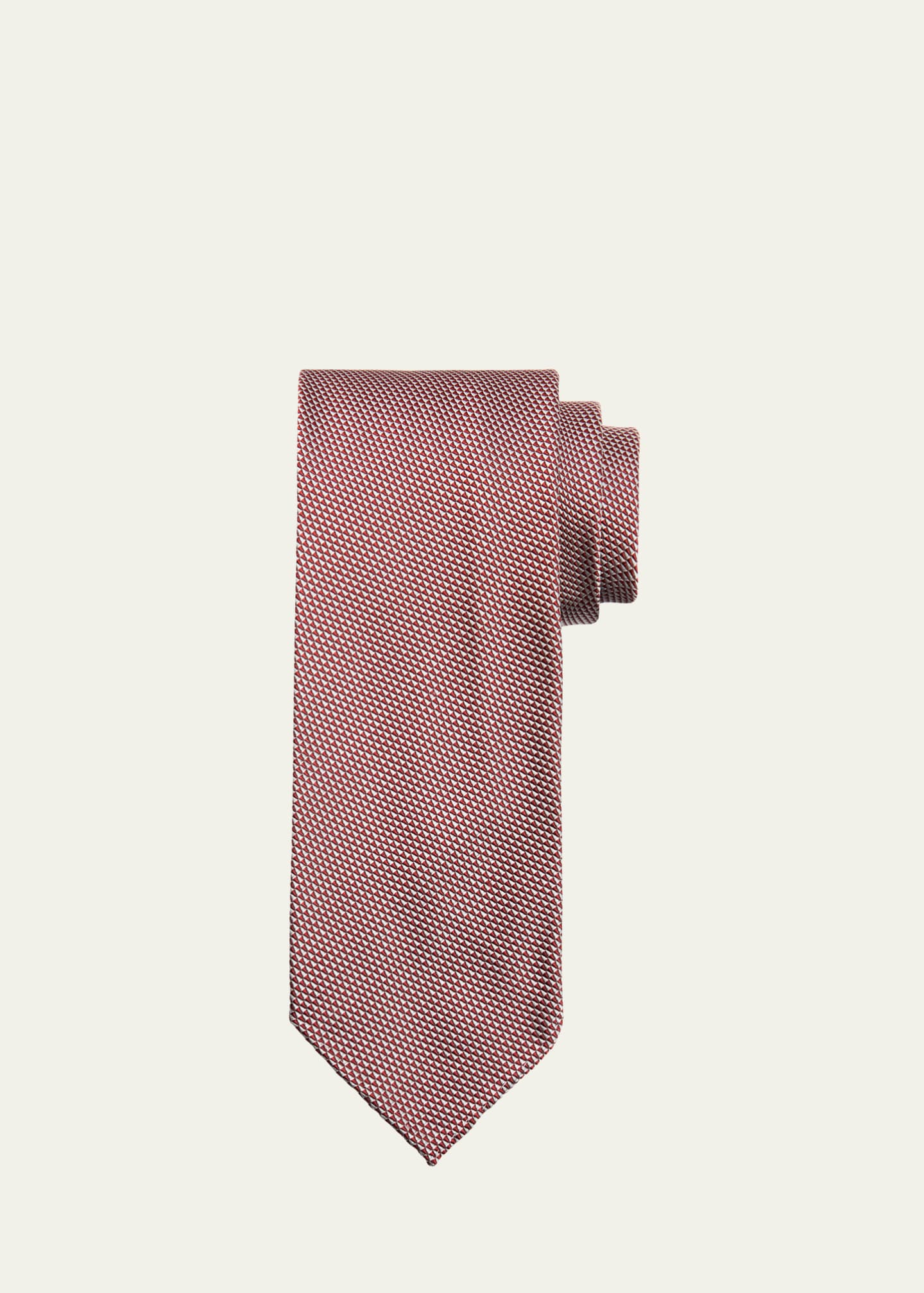 Cesare Attolini Men's Micro-Triangle Woven Silk Tie