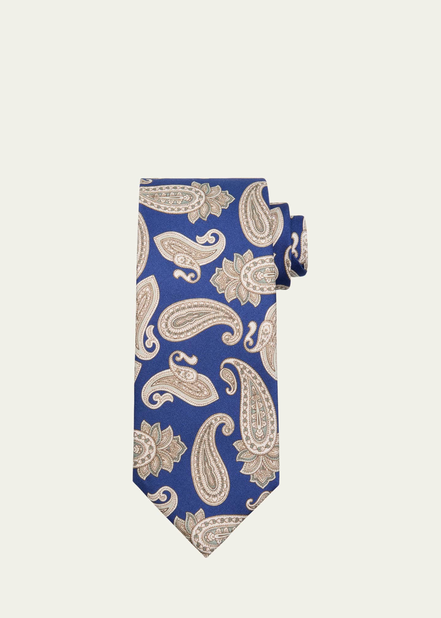 Cesare Attolini Men's Large Paisley Silk Tie