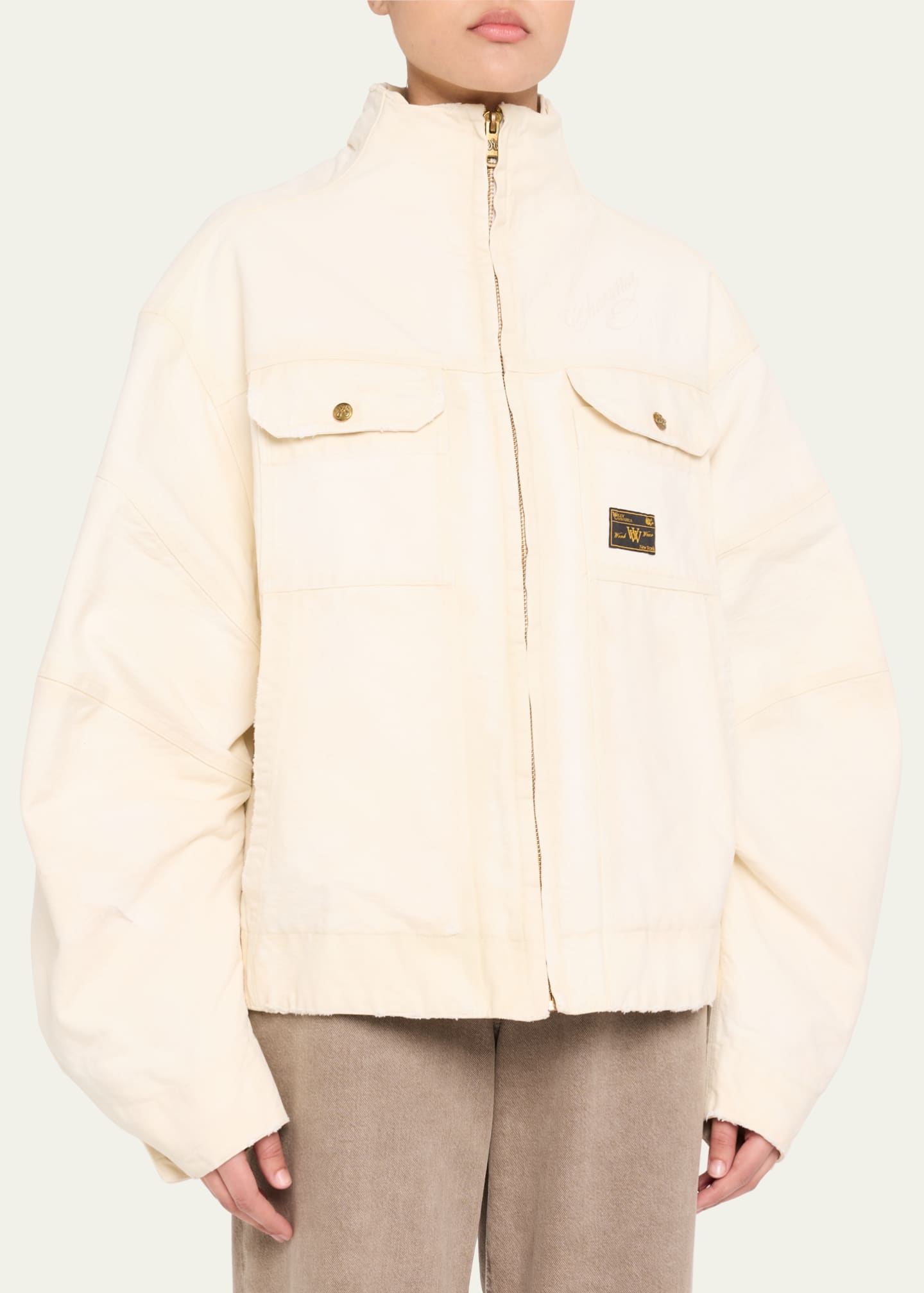 Willy Chavarria Stockton Paneled Oversized Jacket Image 4 of 5