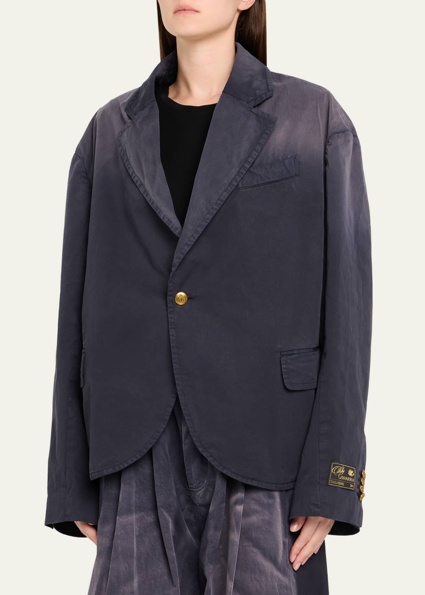 Willy Chavarria Washed Box Cutter Jacket - Bergdorf Goodman
