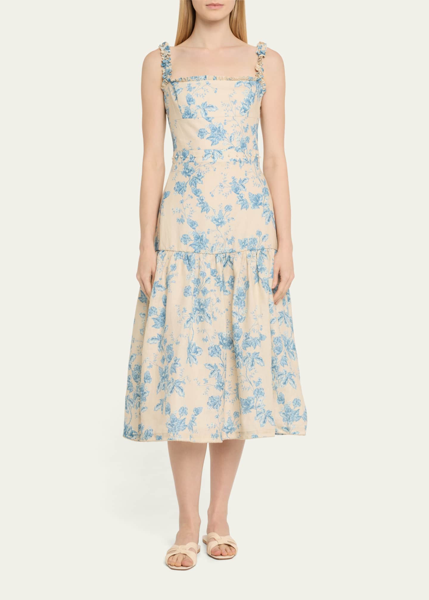 Agua by Agua Bendita Bougainvillea Nispero Midi Dress Image 2 of 5