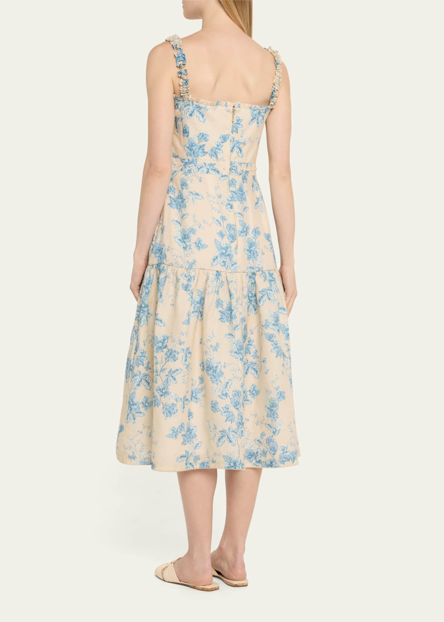 Agua by Agua Bendita Bougainvillea Nispero Midi Dress Image 3 of 5
