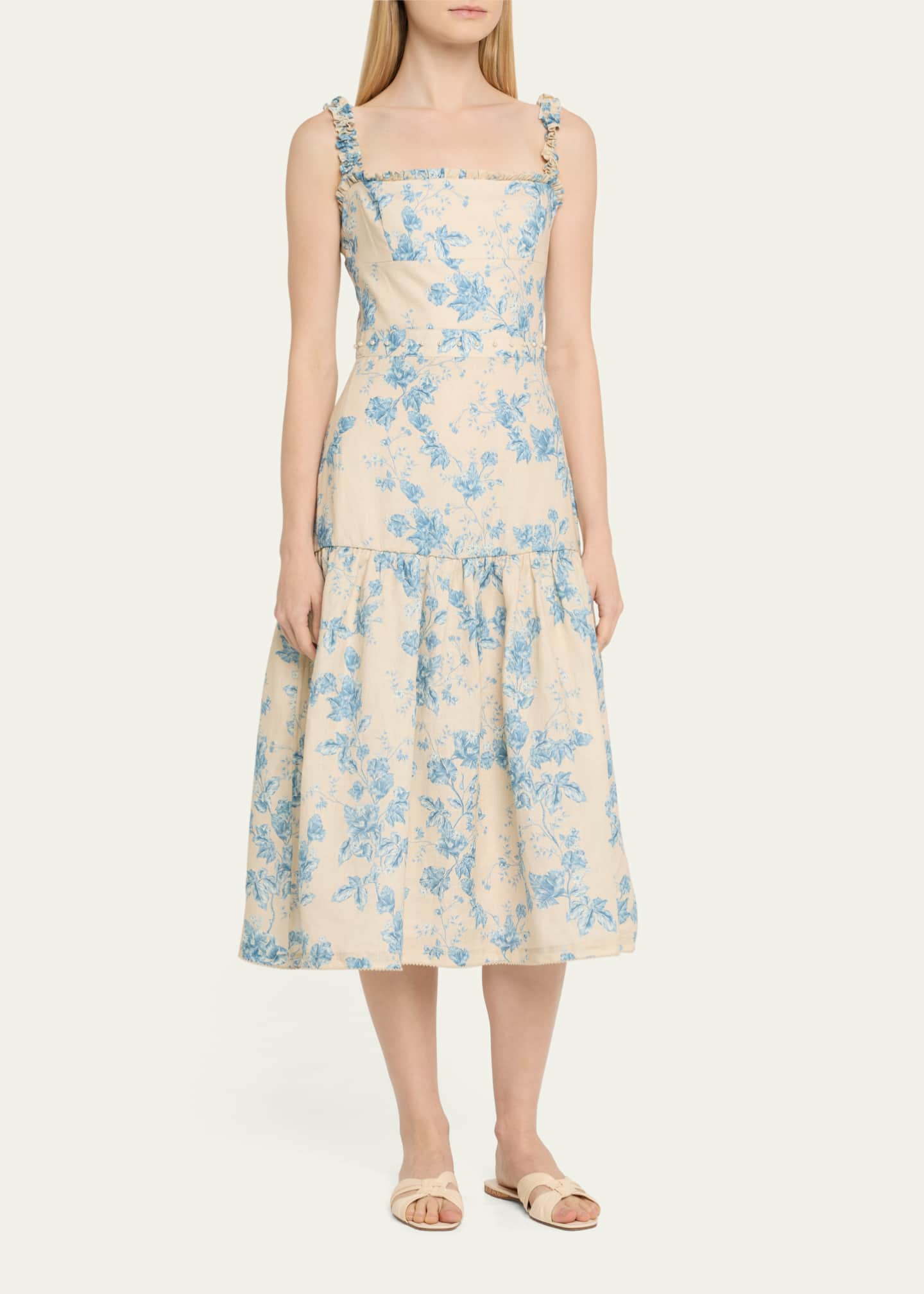 Agua by Agua Bendita Bougainvillea Nispero Midi Dress Image 4 of 5