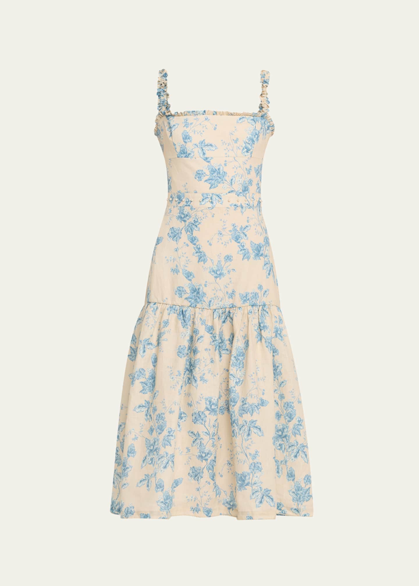 Agua by Agua Bendita Bougainvillea Nispero Midi Dress Image 1 of 5