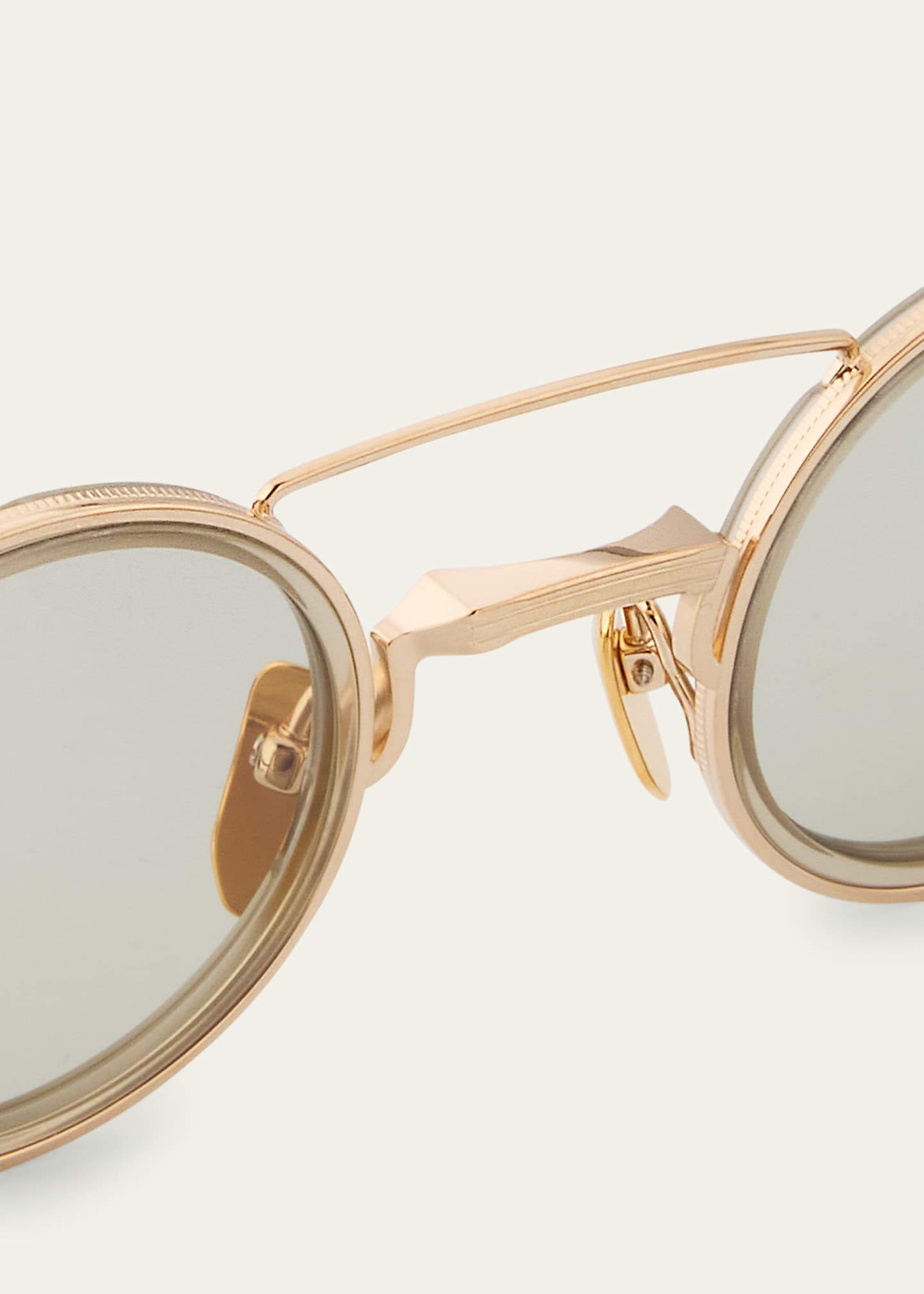 Jacques Marie Mage Men's Dusk Double-Bridge Titanium Round Sunglasses Image 5 of 5