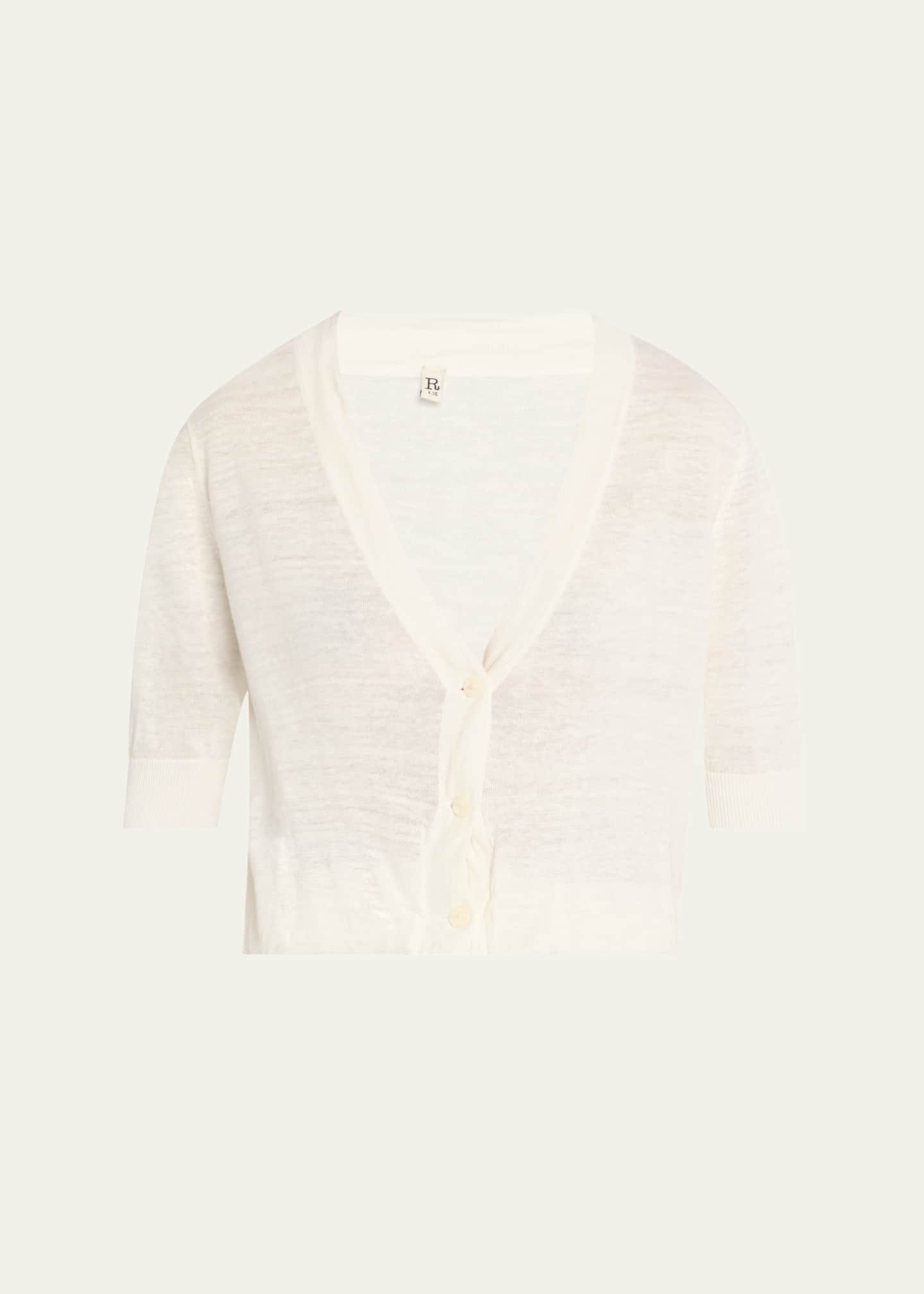 R13 Linen Balloon Cardigan Image 1 of 5