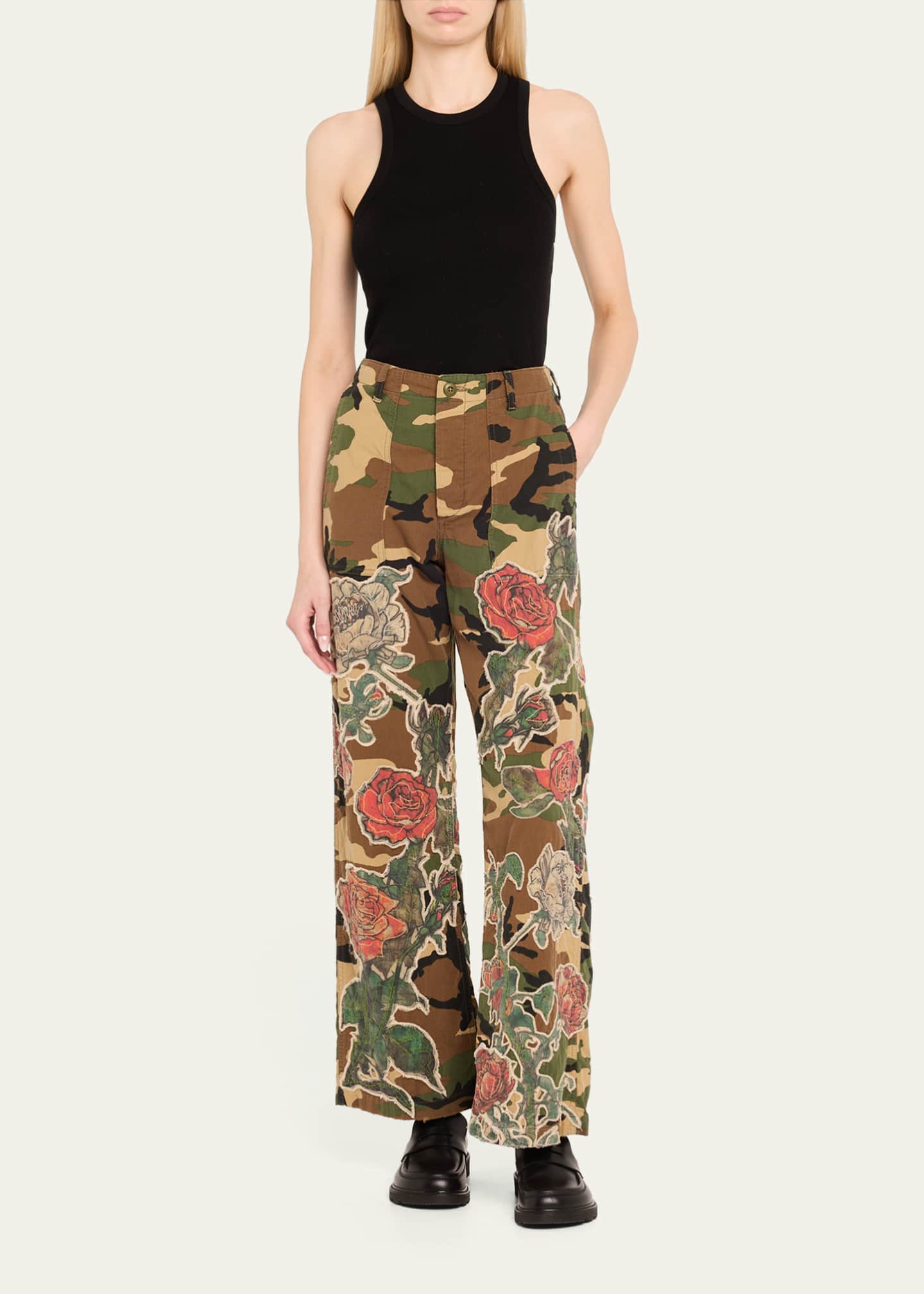 Camo Patchwork Utility Pants
