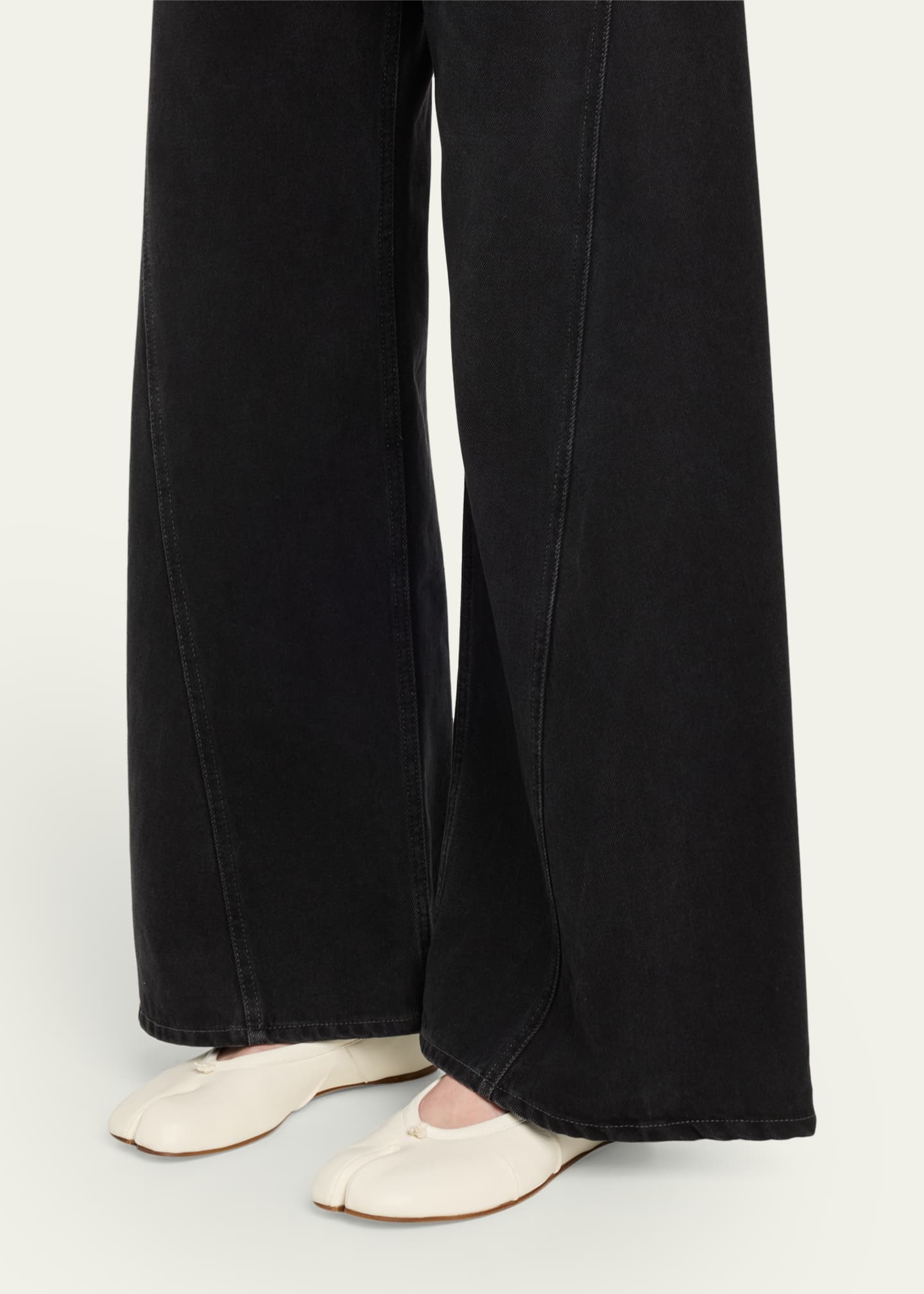 Maison Margiela Tabi Sheepskin Mary Jane Ballerina Flats Image 2 of 6