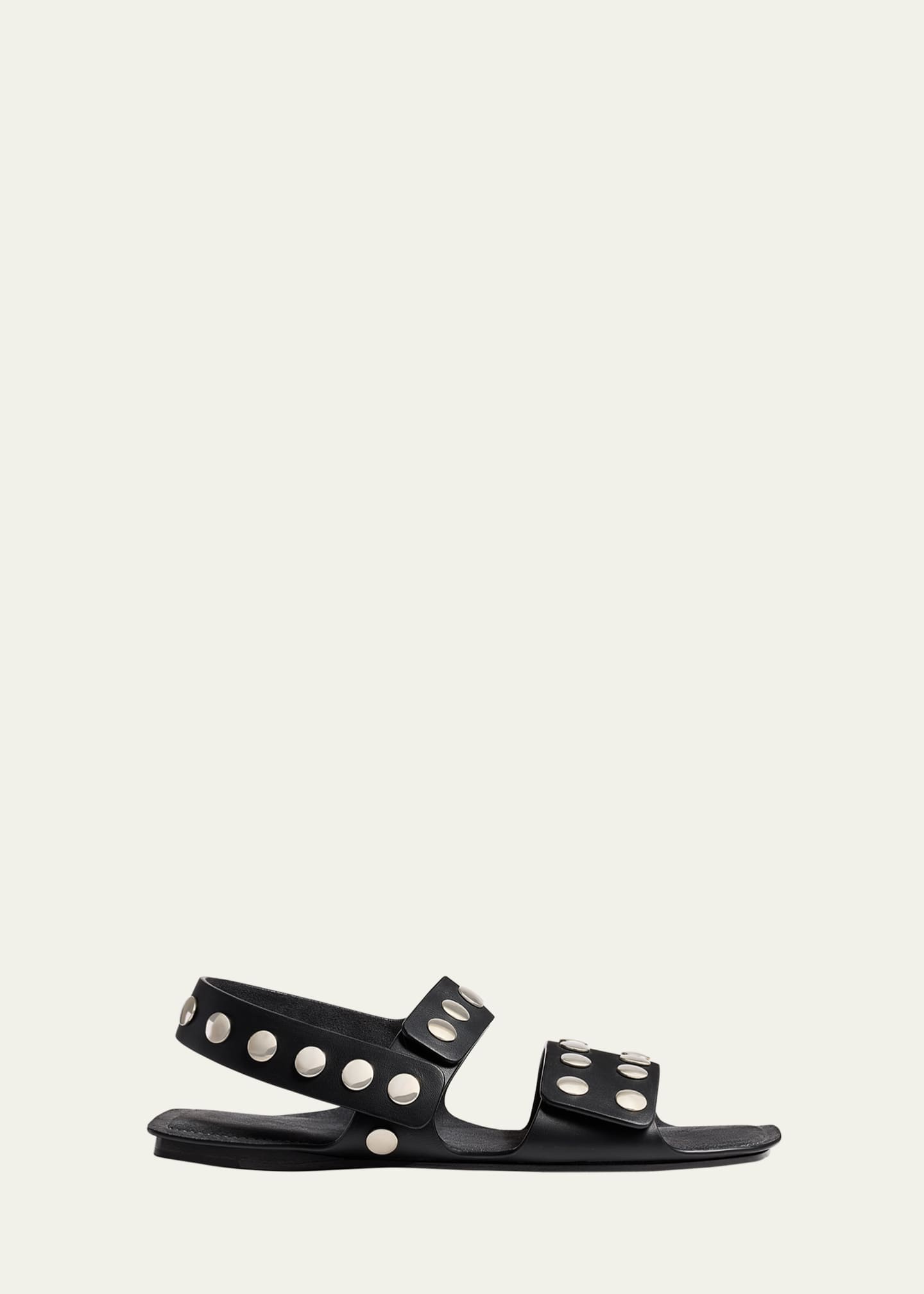 Khaite Boden Studded Leather Dual-Band Sandals