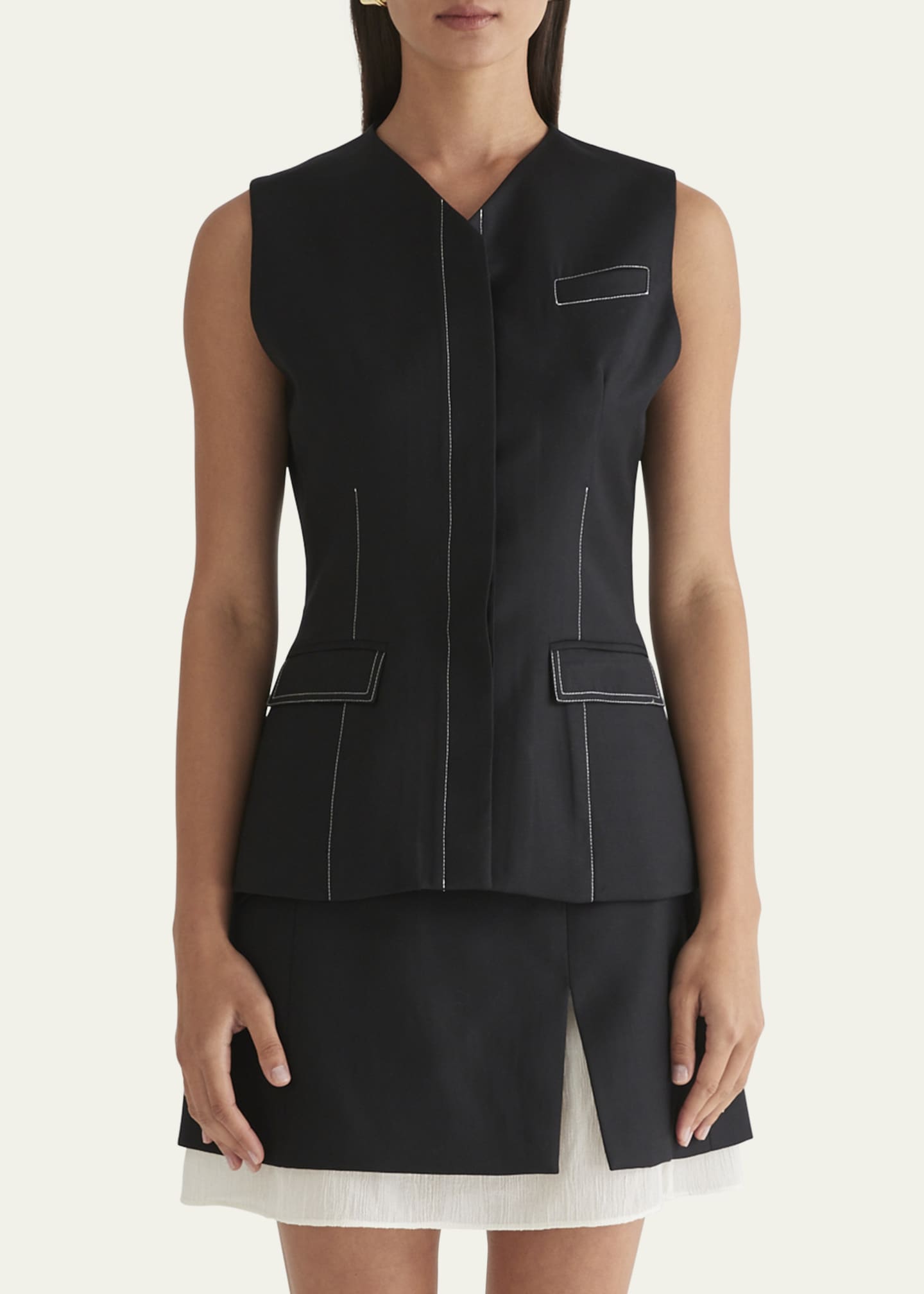 Phillipa Sleeveless Fitted Top - Thumbnail 4