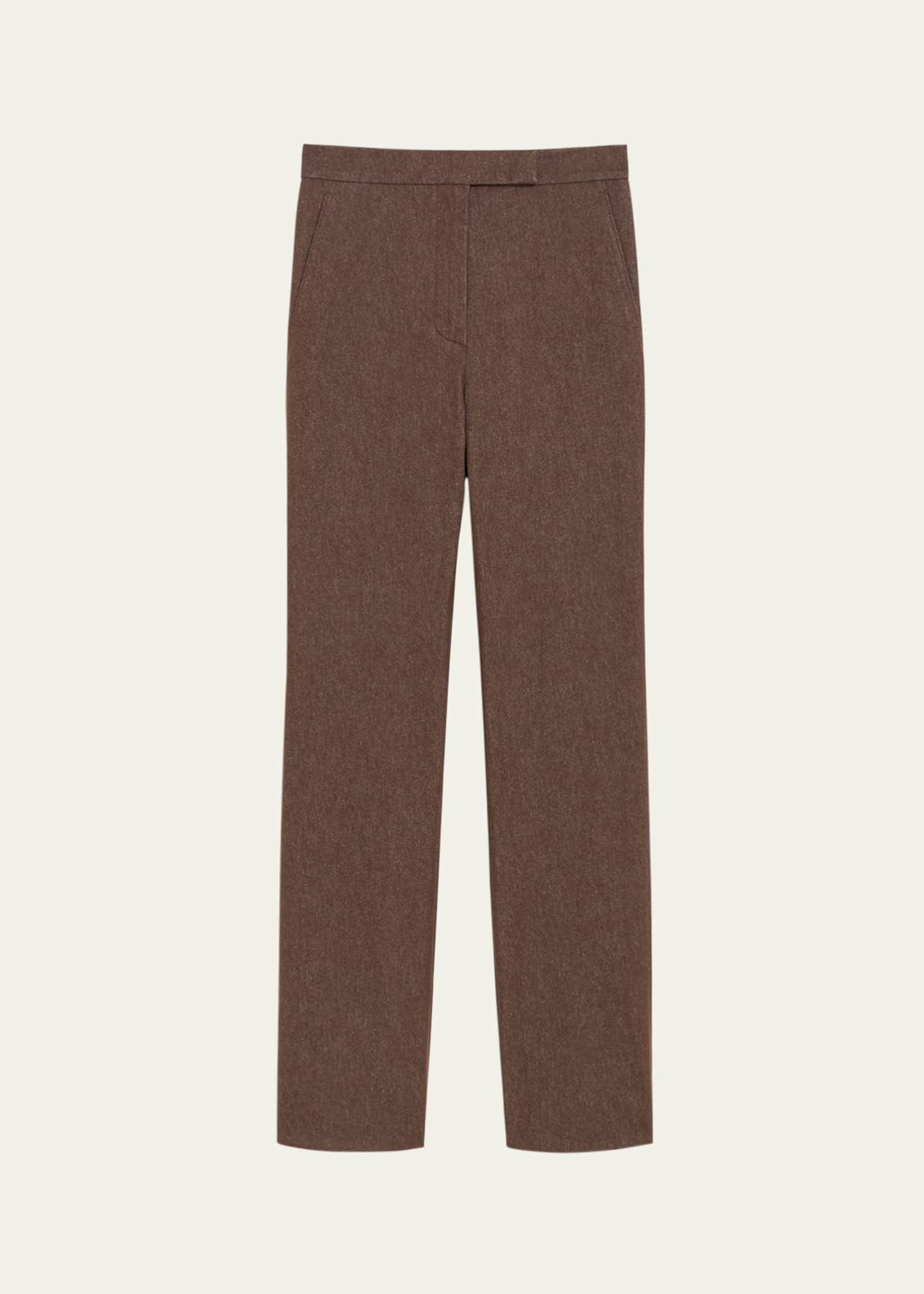 Max Mara Slim-Fit Cotton Trousers Image 1 of 4