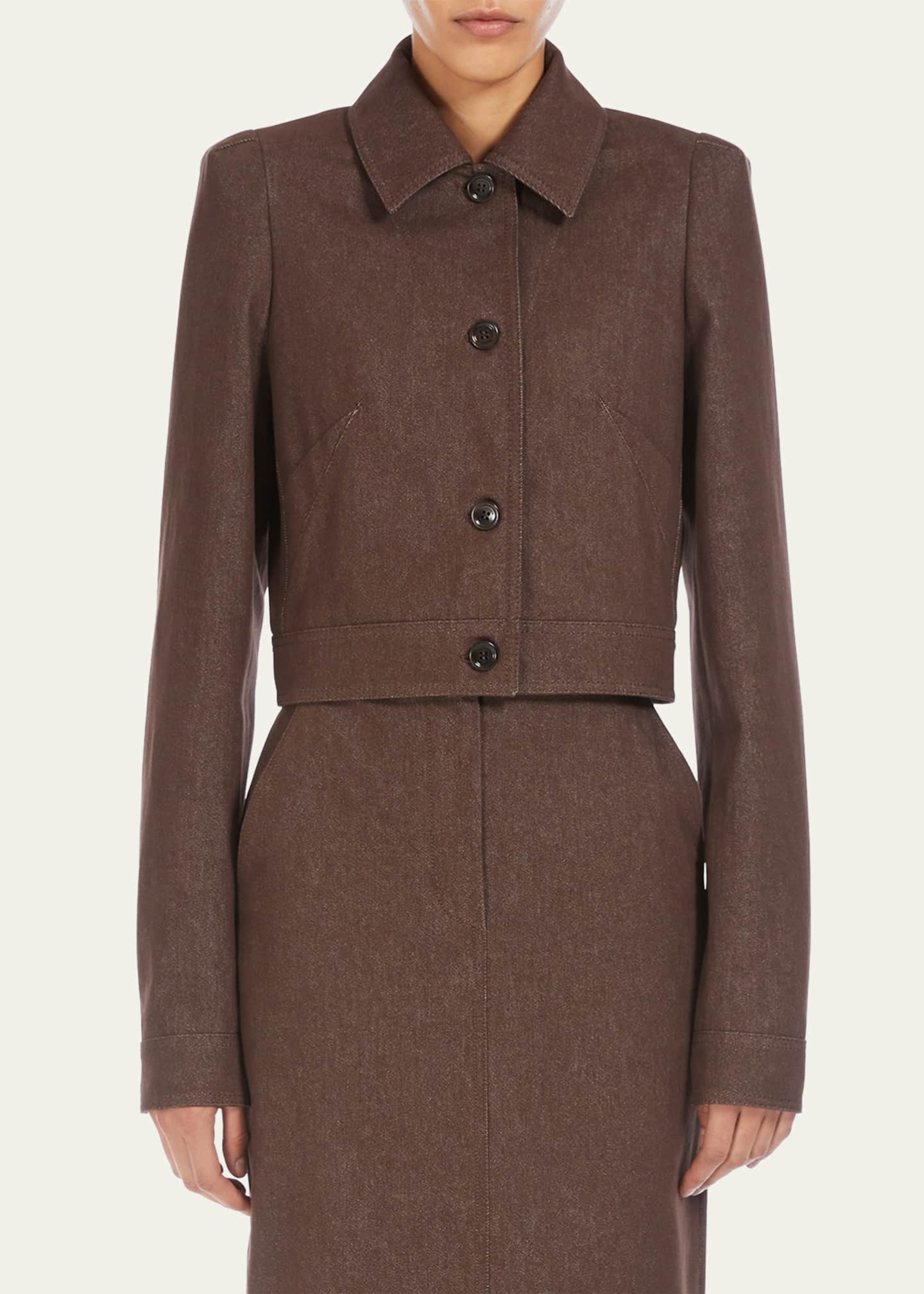 Max Mara Single-Breasted Short Jacket Image 4 of 5