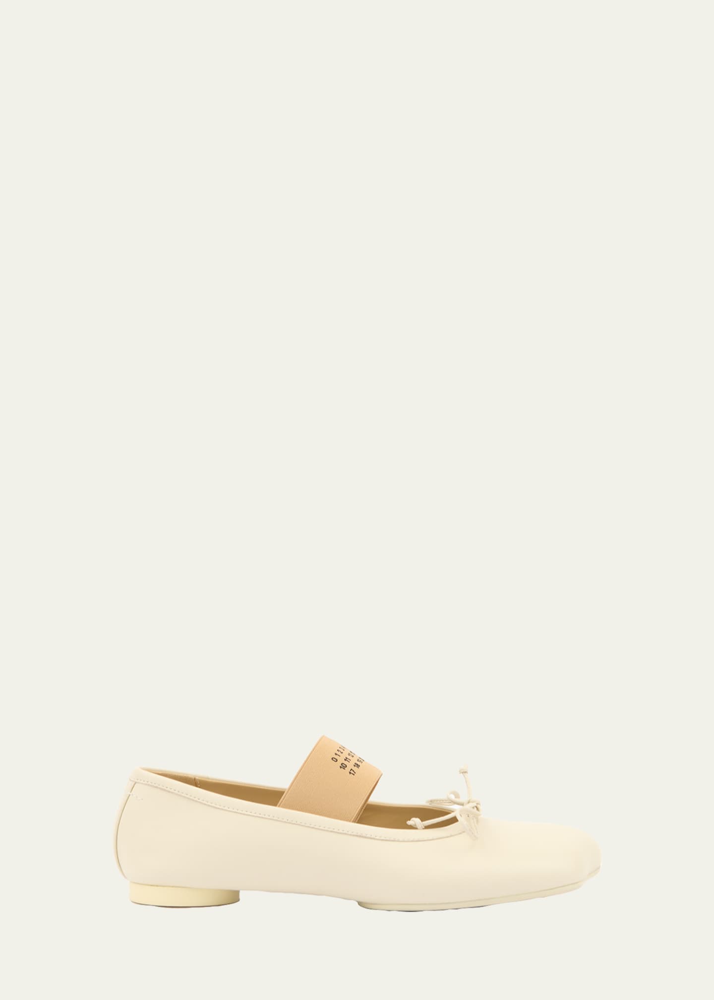 MM6 Maison Margiela Atomic Leather Ballerina Flats