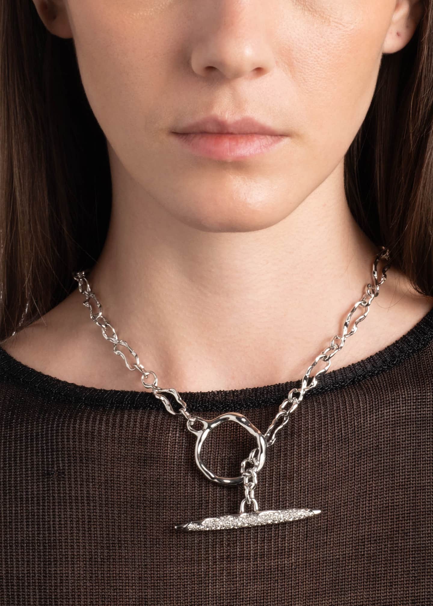 Alexis Bittar Solanales Crystal Infinity Link Necklace Image 2 of 3
