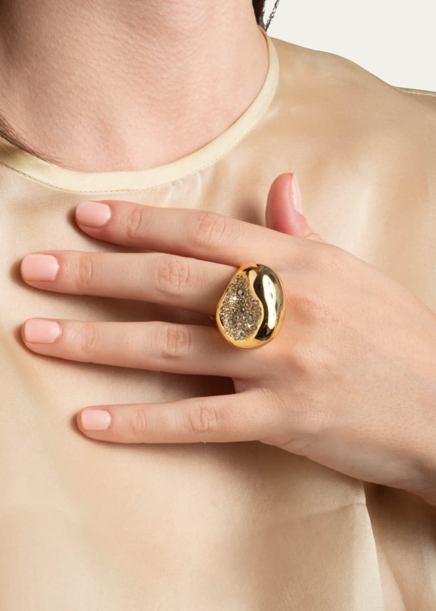 Alexis Bittar Solanales Crystal Pebble Statement Ring Image 2 of 3