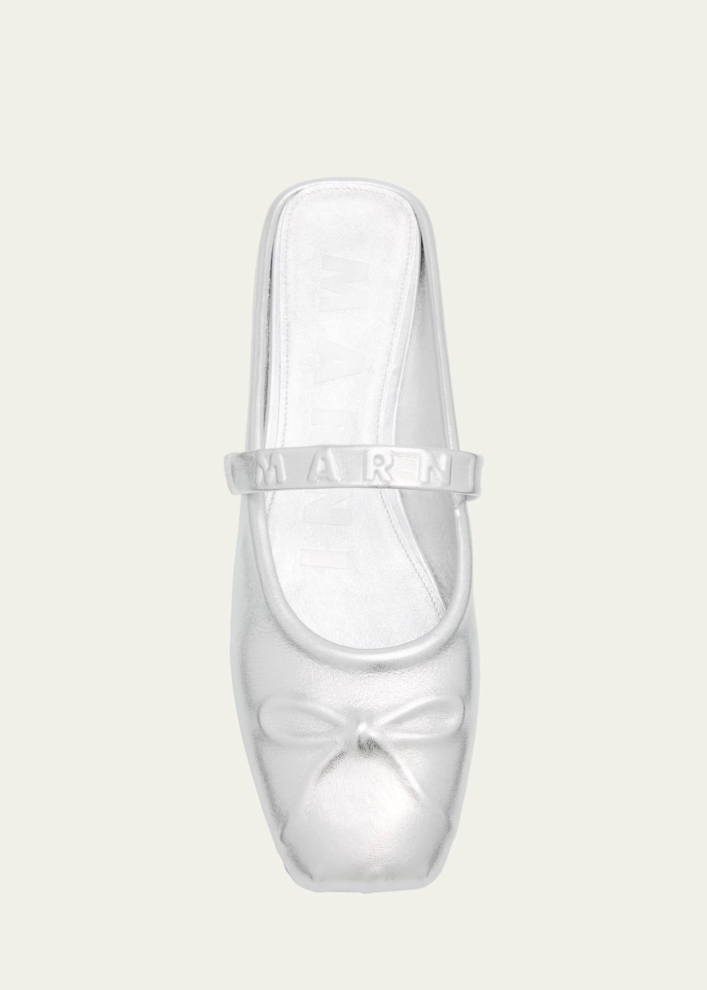 Marni Sabot Metallic Mary Jane Ballerina Flats Image 4 of 4