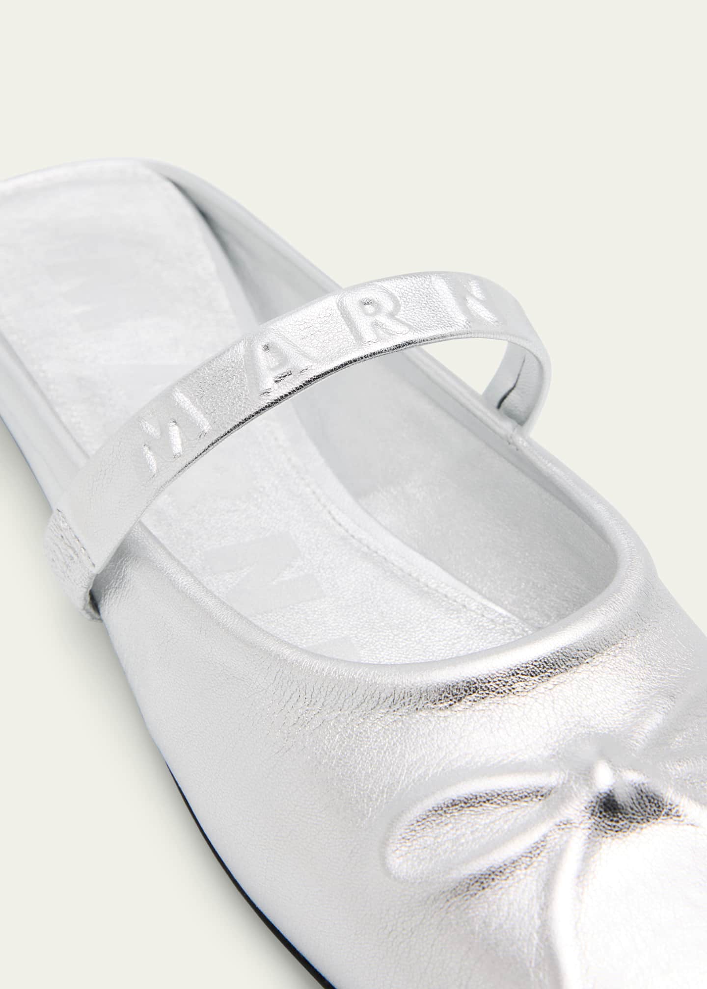 Marni Sabot Metallic Mary Jane Ballerina Flats Image 3 of 4