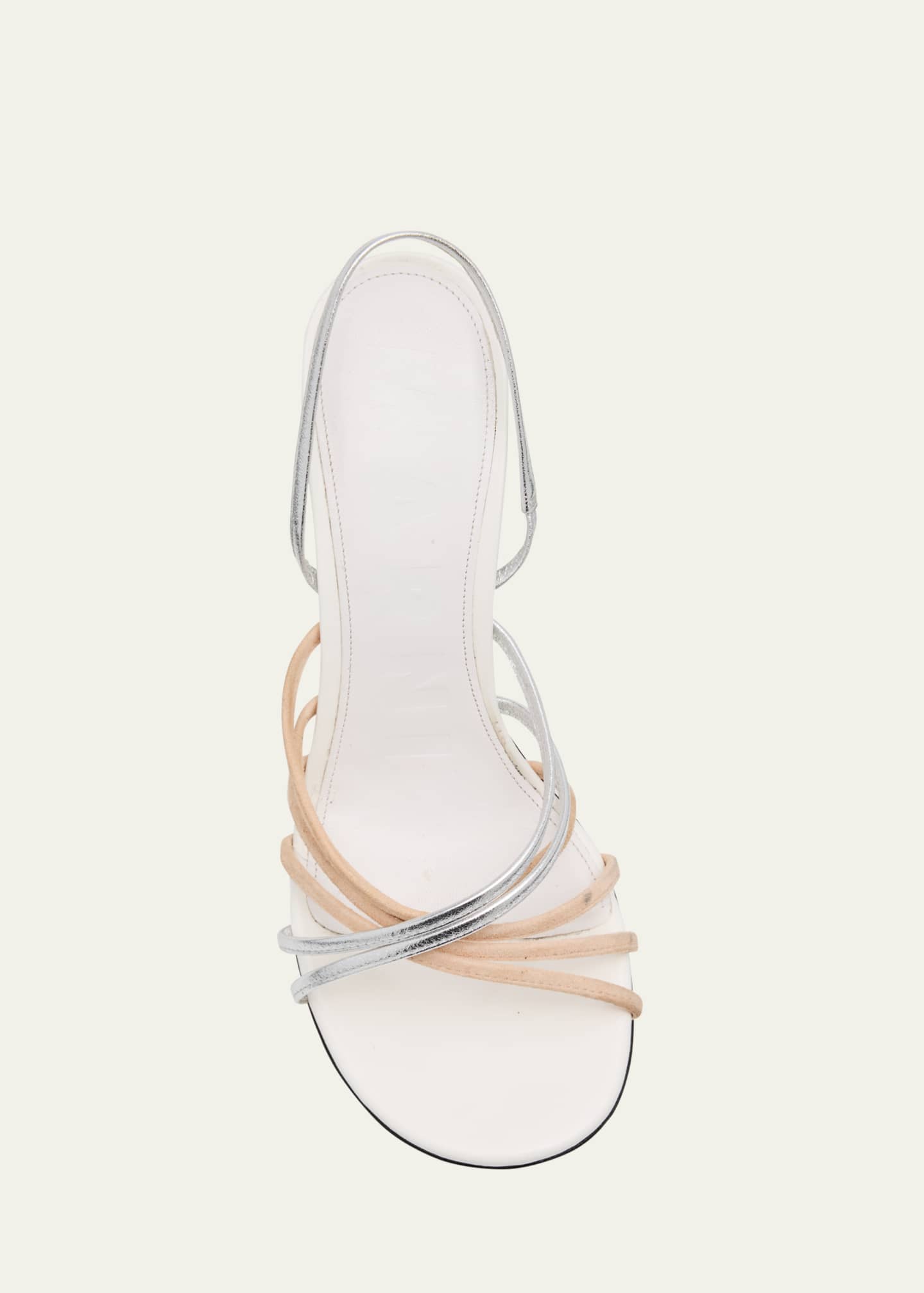 Marni Metallic Leather & Suede Strappy Slingback Sandals Image 6 of 6