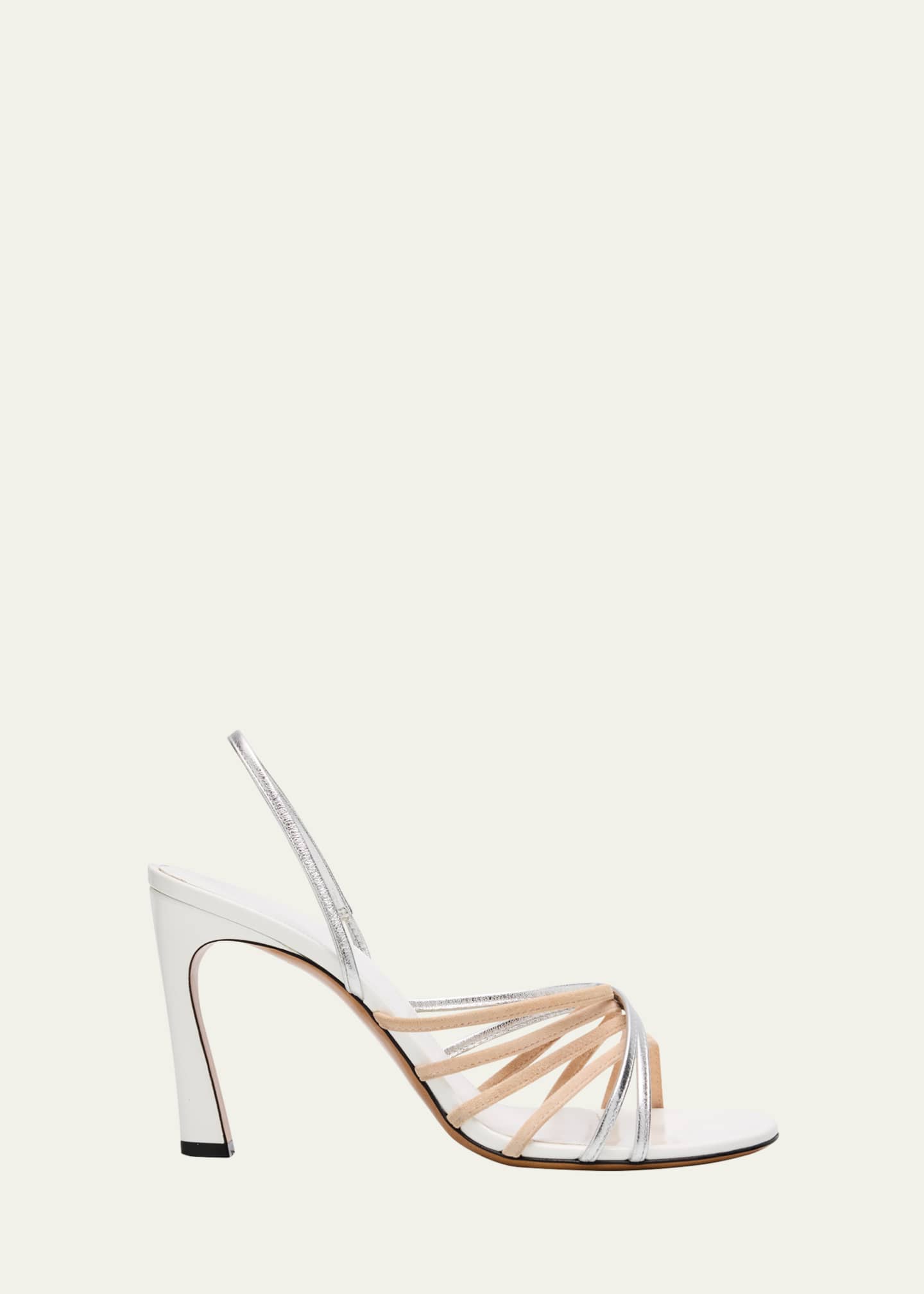 Marni Metallic Leather & Suede Strappy Slingback Sandals Image 1 of 6