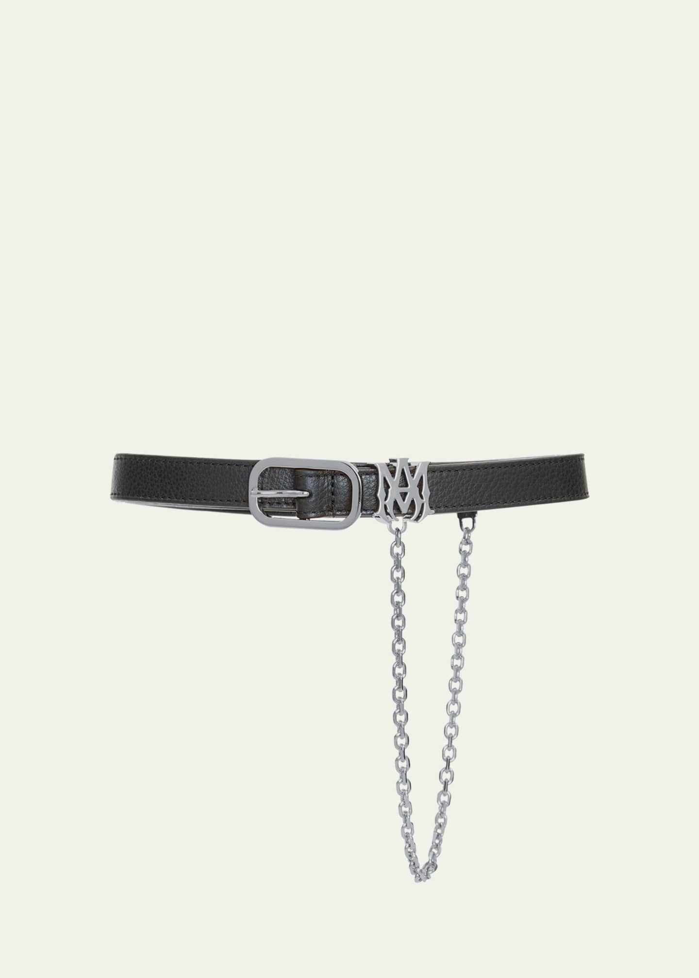 【AMIRI】MA チェーンリンク ベルト Amiri Men's Leather MA Chain Belt | Neiman Marcus