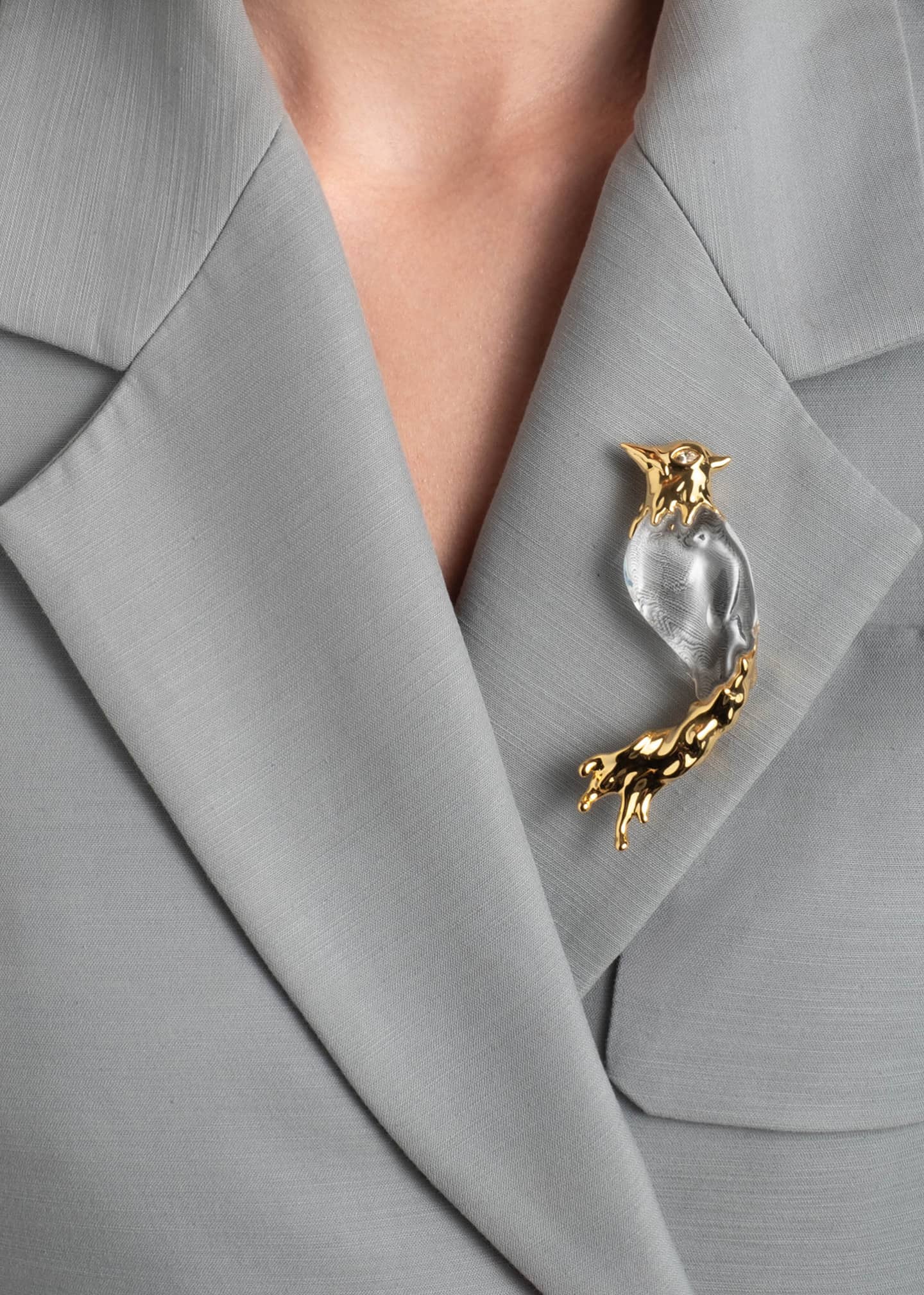 Alexis Bittar Liquid Lucite Cardinal Pin Image 2 of 3