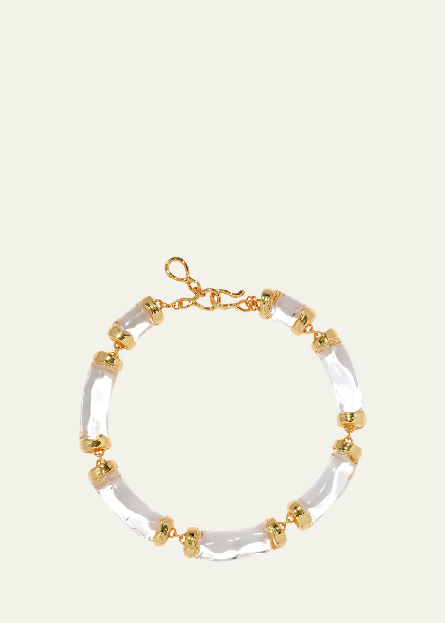 Alexis Bittar Liquid Lucite Pillow Link Necklace Image 1 of 2