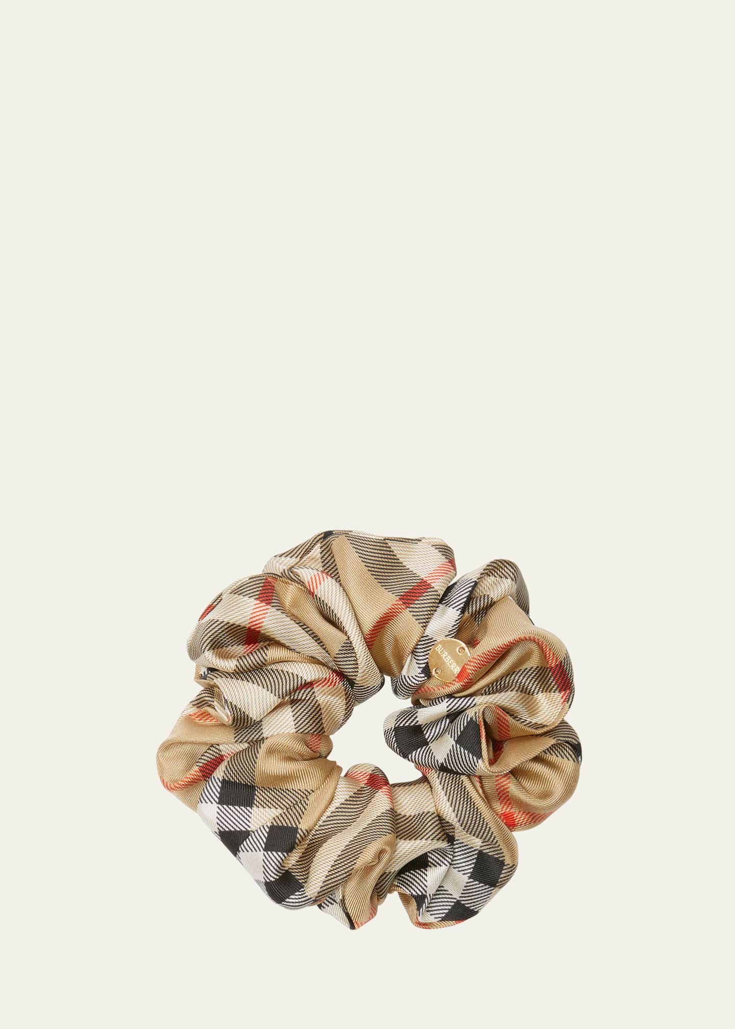 Burberry Check-Print Silk Scrunchie