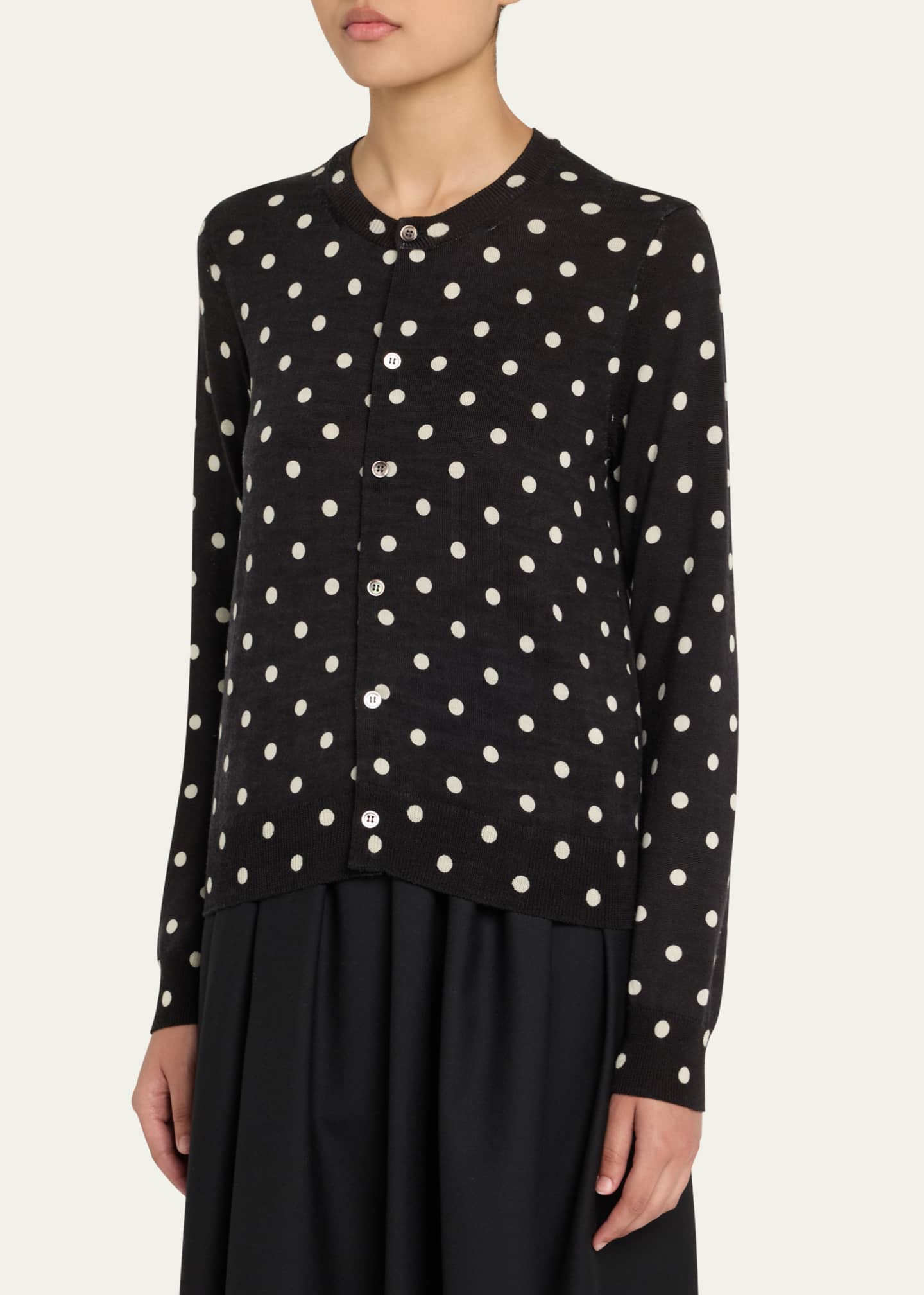 Comme des Garcons, Comme des Garcons Poka Dot Wool Cardigan Sweater Image 4 of 5
