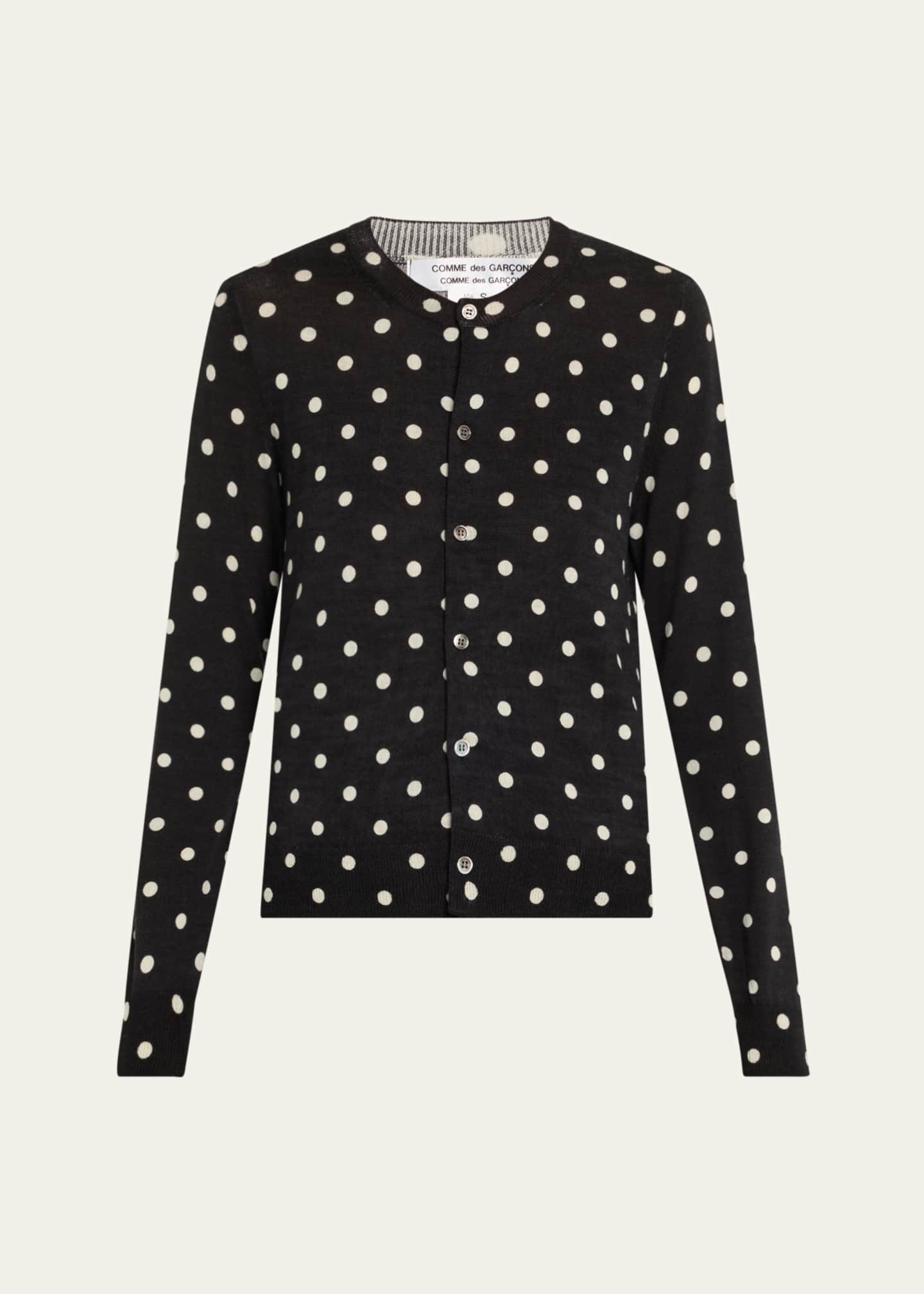 Comme des Garcons, Comme des Garcons Poka Dot Wool Cardigan Sweater Image 1 of 5