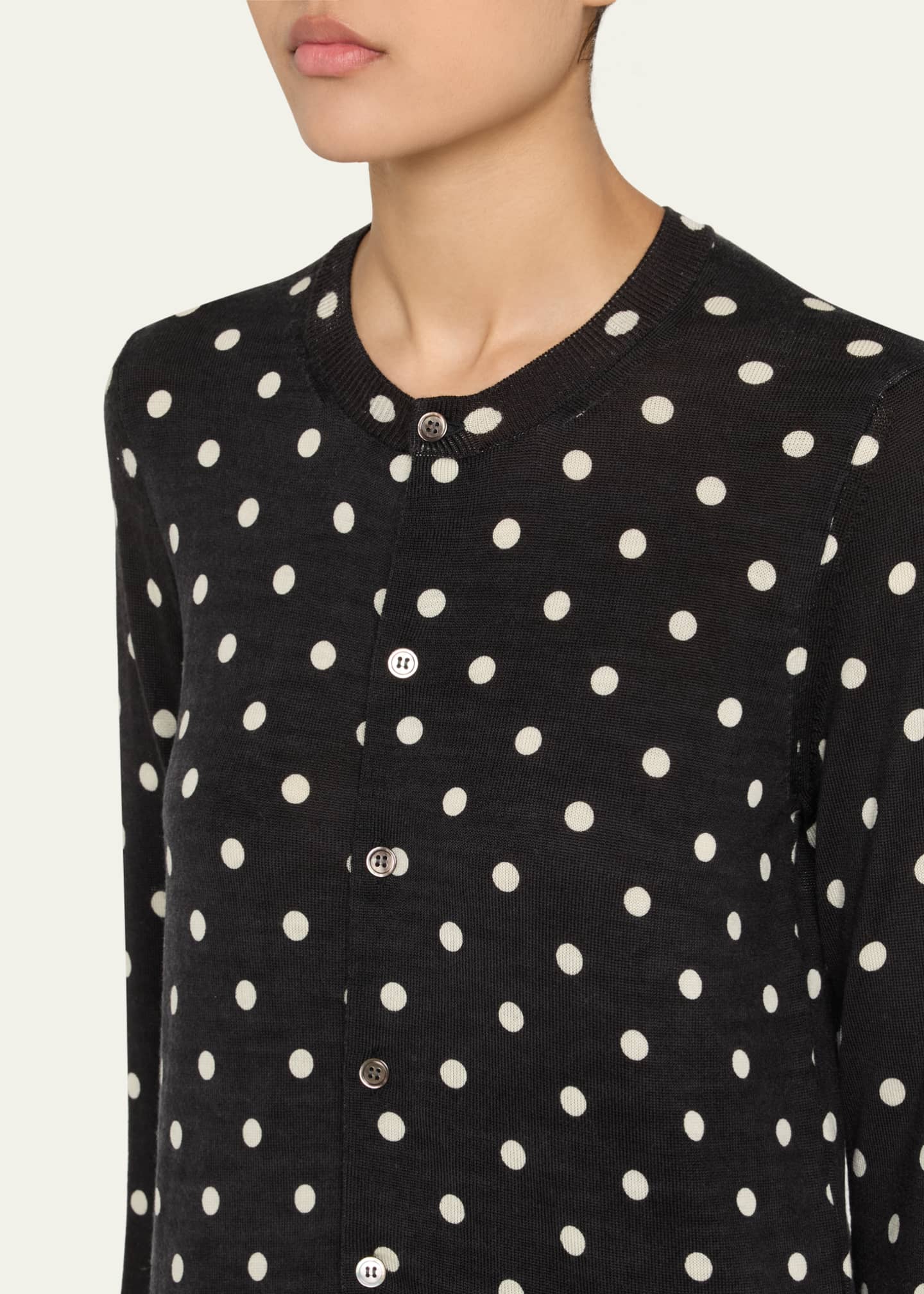 Comme des Garcons, Comme des Garcons Poka Dot Wool Cardigan Sweater Image 5 of 5