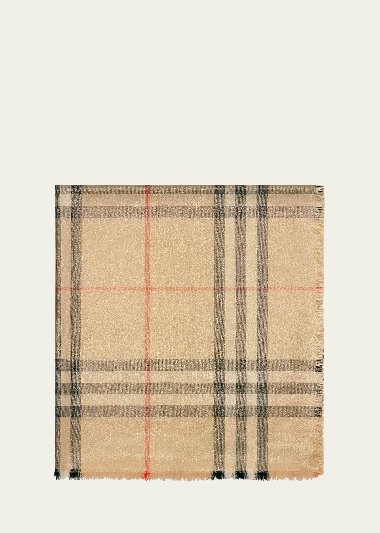 Burberry Giant Check-Print Wool-Blend Scarf Image 2 of 2
