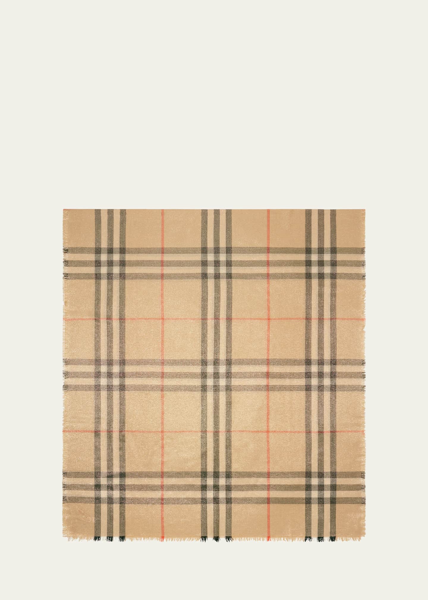Burberry Giant Check-Print Wool-Blend Scarf Image 1 of 2