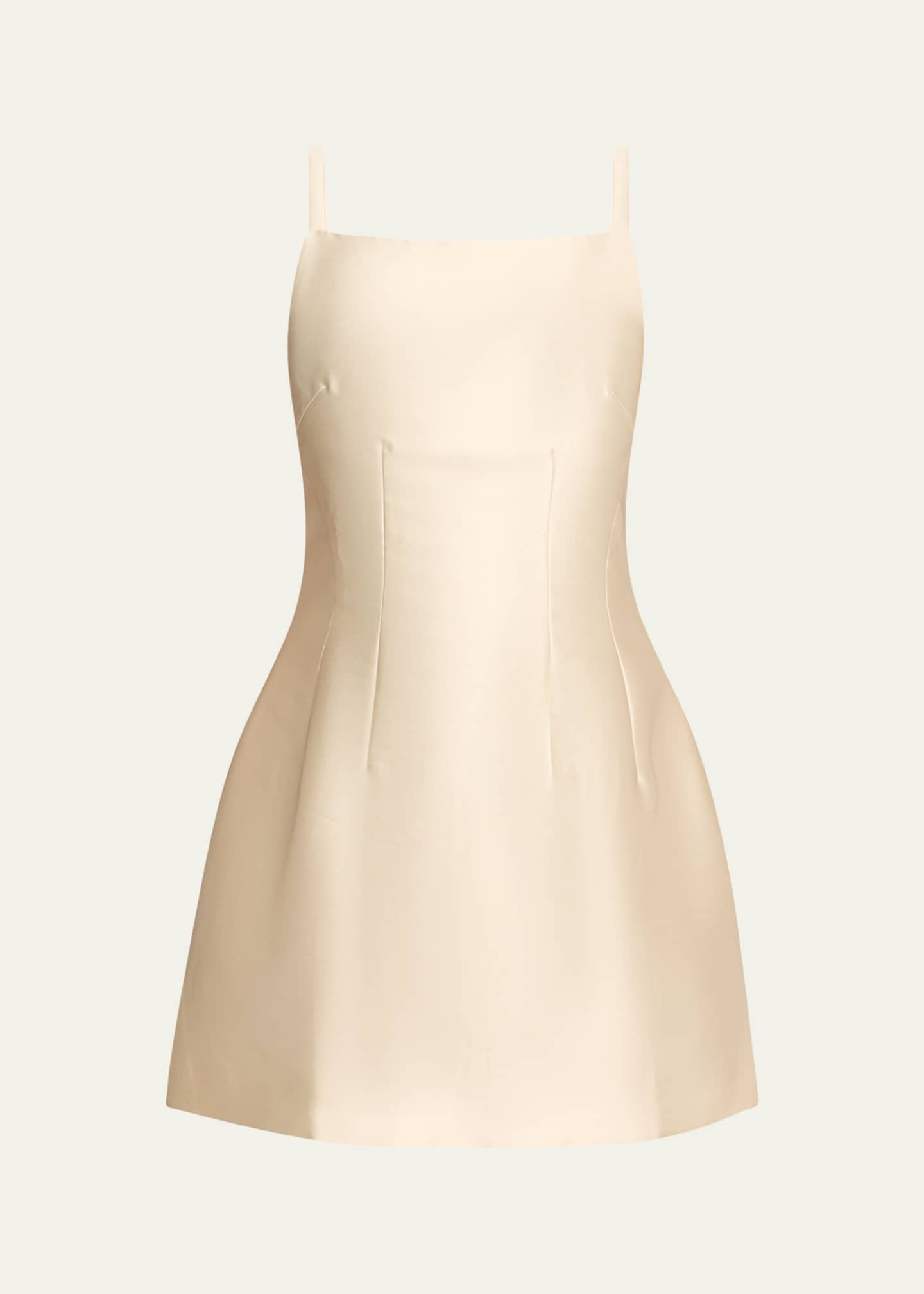 Courtney Zheng Blanche Silk Dupion Mini Dress Image 1 of 5