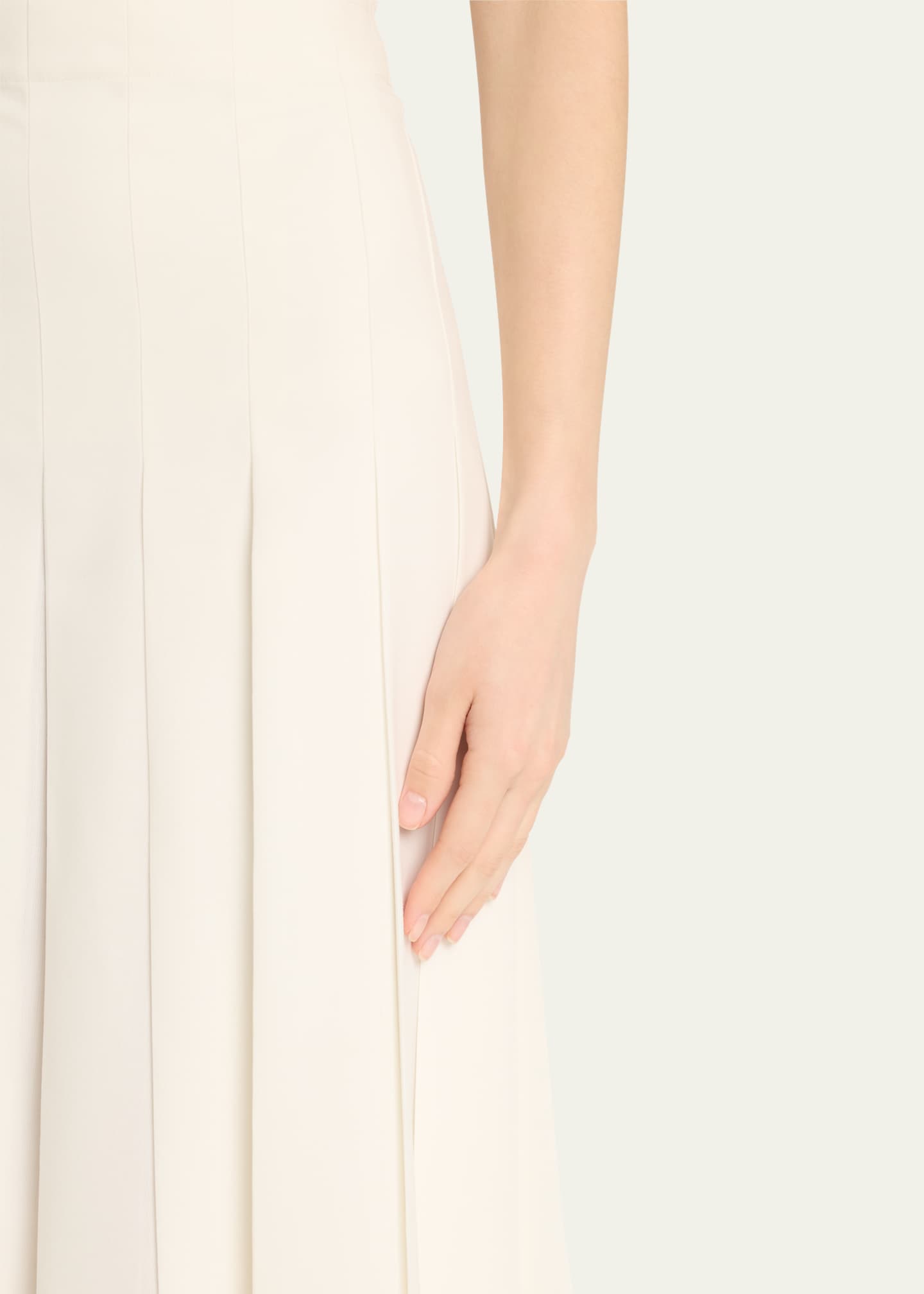 Courtney Zheng Hilde Pleated Raw Edge Skirt Image 5 of 5