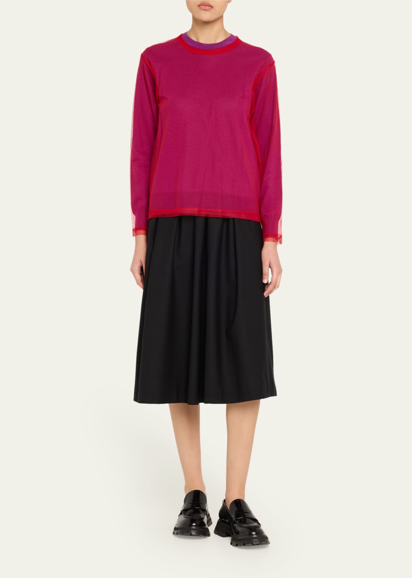 Comme des Garcons Layered Long-Sleeve Top Image 2 of 5