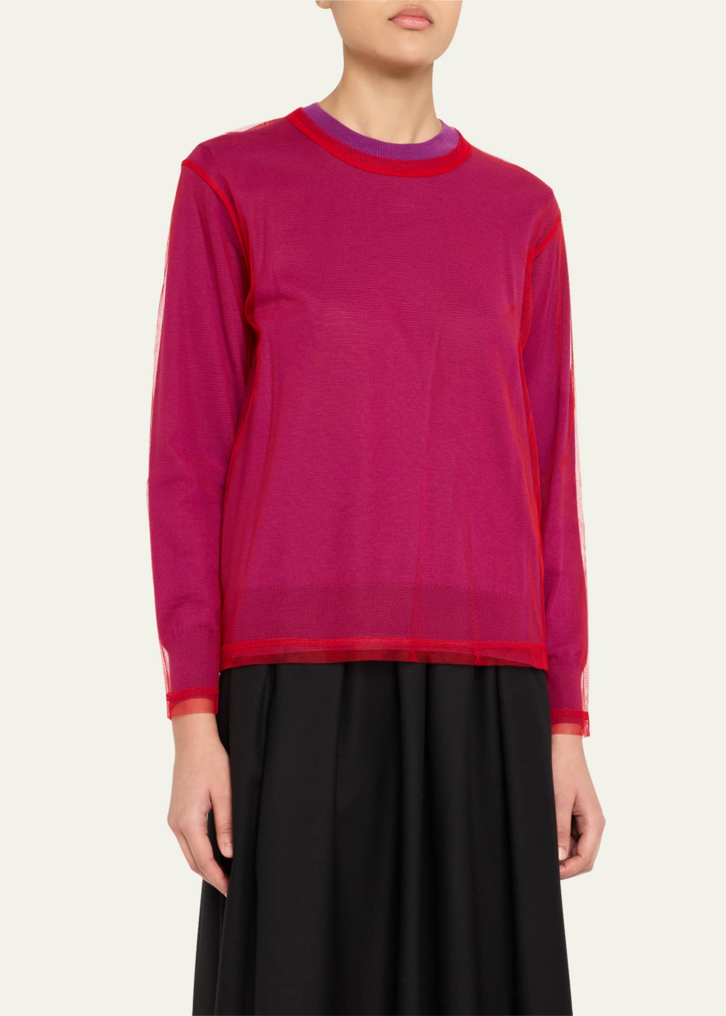 Comme des Garcons Layered Long-Sleeve Top Image 4 of 5