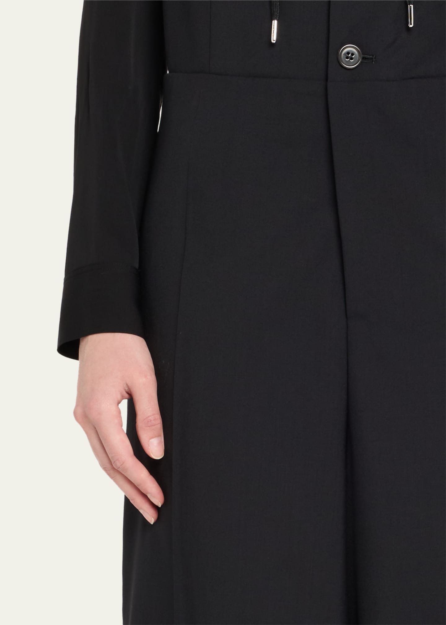Noir Kei Ninomiya Hooded Wide-Leg Wool Jumpsuit Image 5 of 5